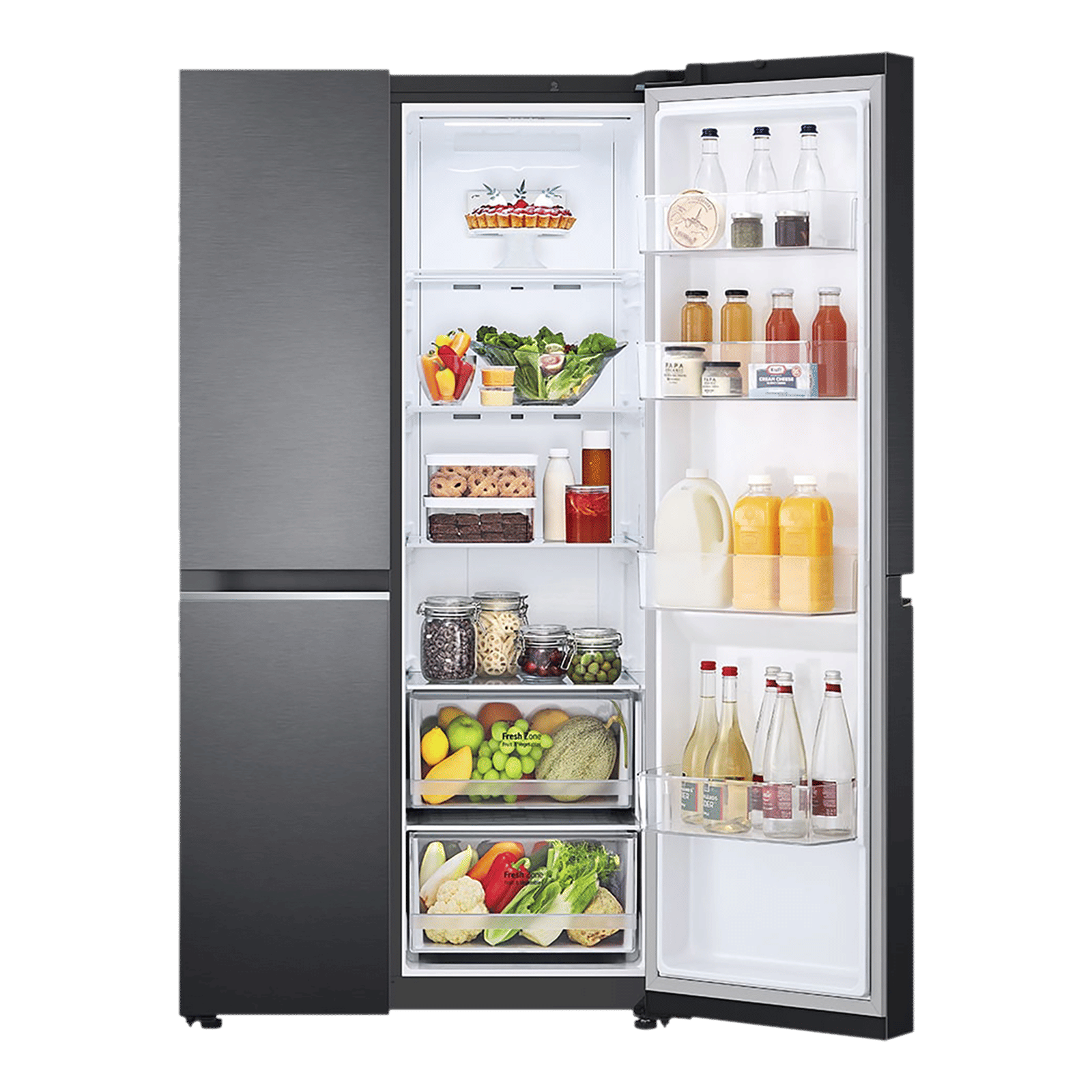 LG 694 Litres Frost Free Side by Side Refrigerator with Door Cooling Plus Technology (GC-B257SQUV.AMCQEB, Matte Black)_12
