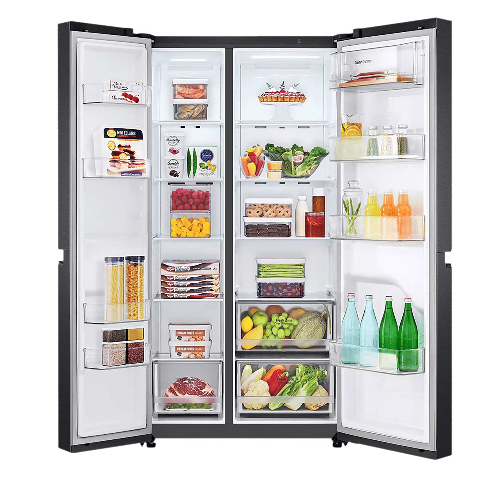 LG 655 Litres Frost Free Side by Side Refrigerator with Door Cooling Plus Technology (GC-B257KQBV.AMCQEB, Matte Black) LG 655 Litres Frost Free Side by Side Refrigerator with Door Cooling Plus Technology (GC-B257KQBV.AMCQEB, Matte Black)_4