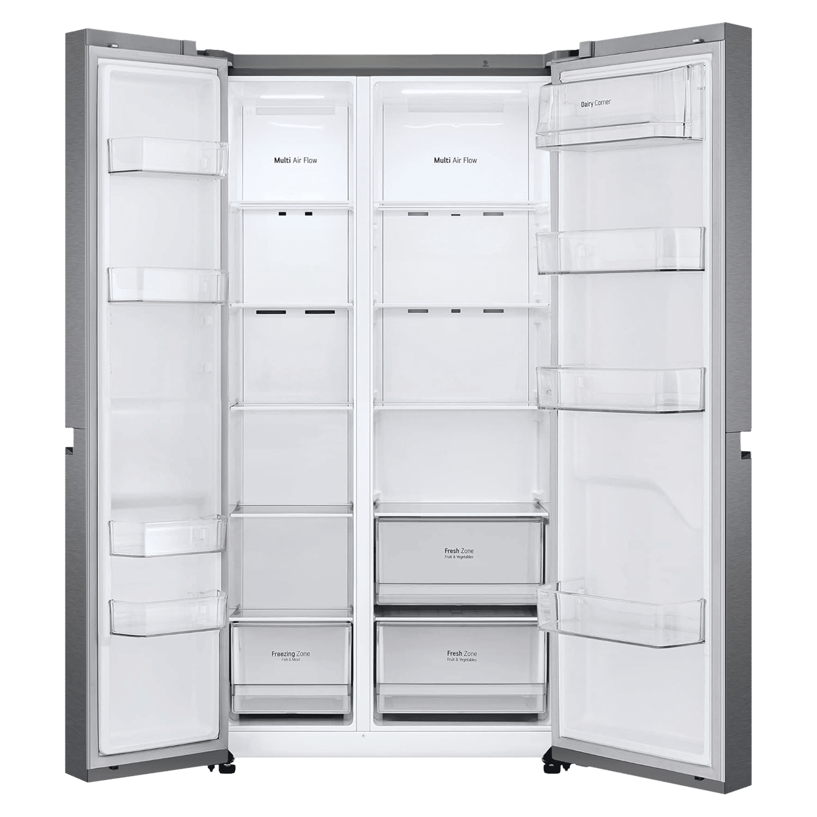 LG 688 Litres Frost Free Side by Side Refrigerator with Door Cooling Plus Technology (GC-B257KQDV.ADSQEB, Dazzle Steel)_5