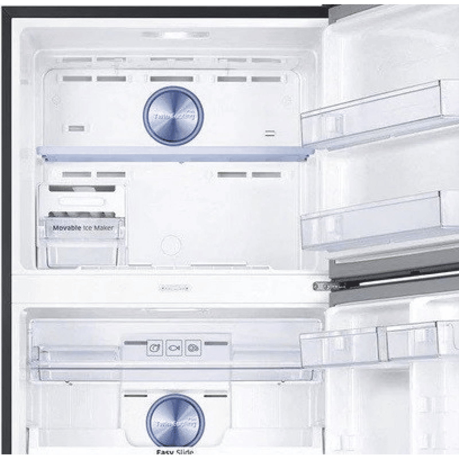 SAMSUNG 478 Litres 2 Star Frost Free Double Door Convertible Refrigerator with Coolpack 12 Hours (RT49B6338BS/TL, Black Inox)_7
