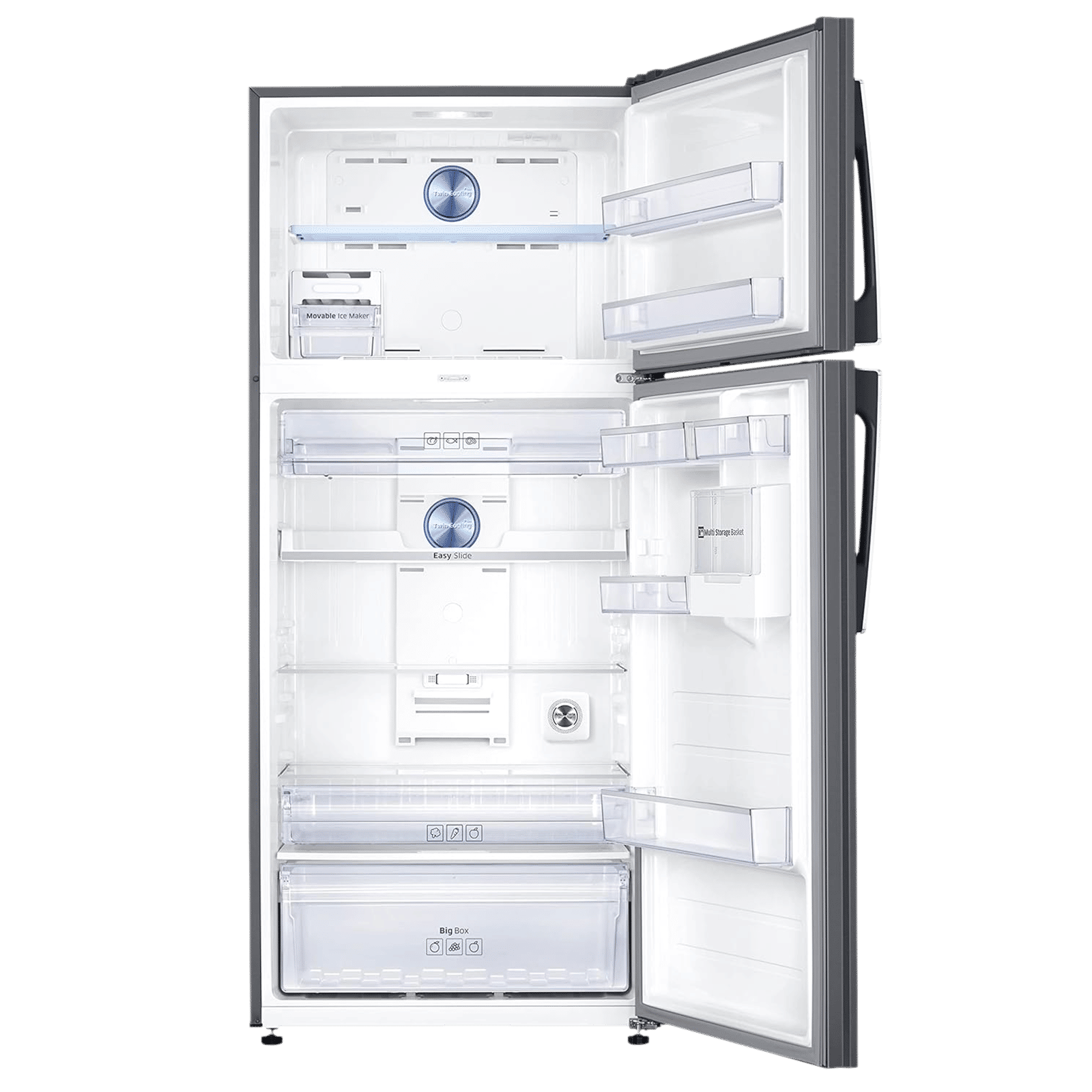 SAMSUNG 551 Litres 2 Star Frost Free Double Door Convertible Refrigerator with Multi Air Flow System (RT56B6378SL/TL, Real Stainless)_5