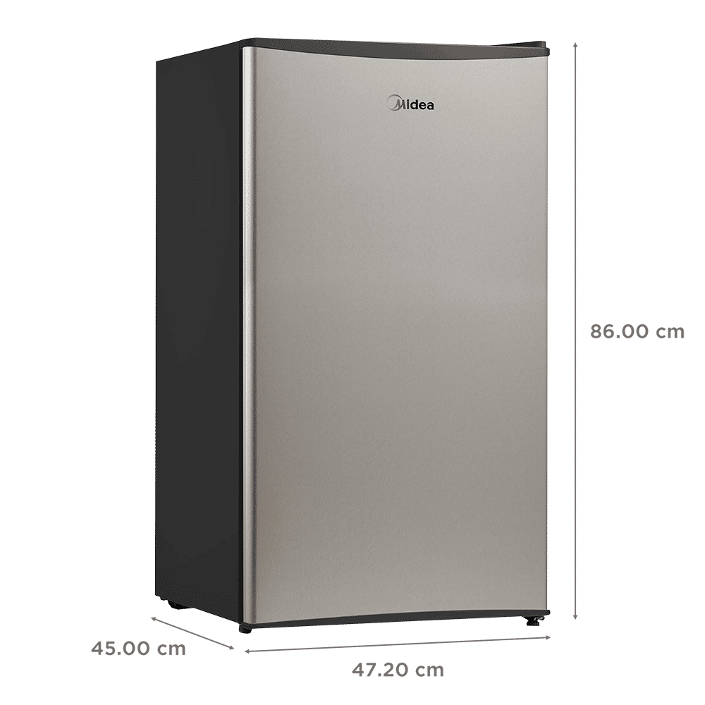 Midea Mini Bar 93 Litres 1 Star Direct Cool Single Door Mini Refrigerator with Reversible Door (MDRD142FGF03, Silver) Midea Mini Bar 93 Litres 1 Star Direct Cool Single Door Mini Refrigerator with Reversible Door (MDRD142FGF03, Silver)_3