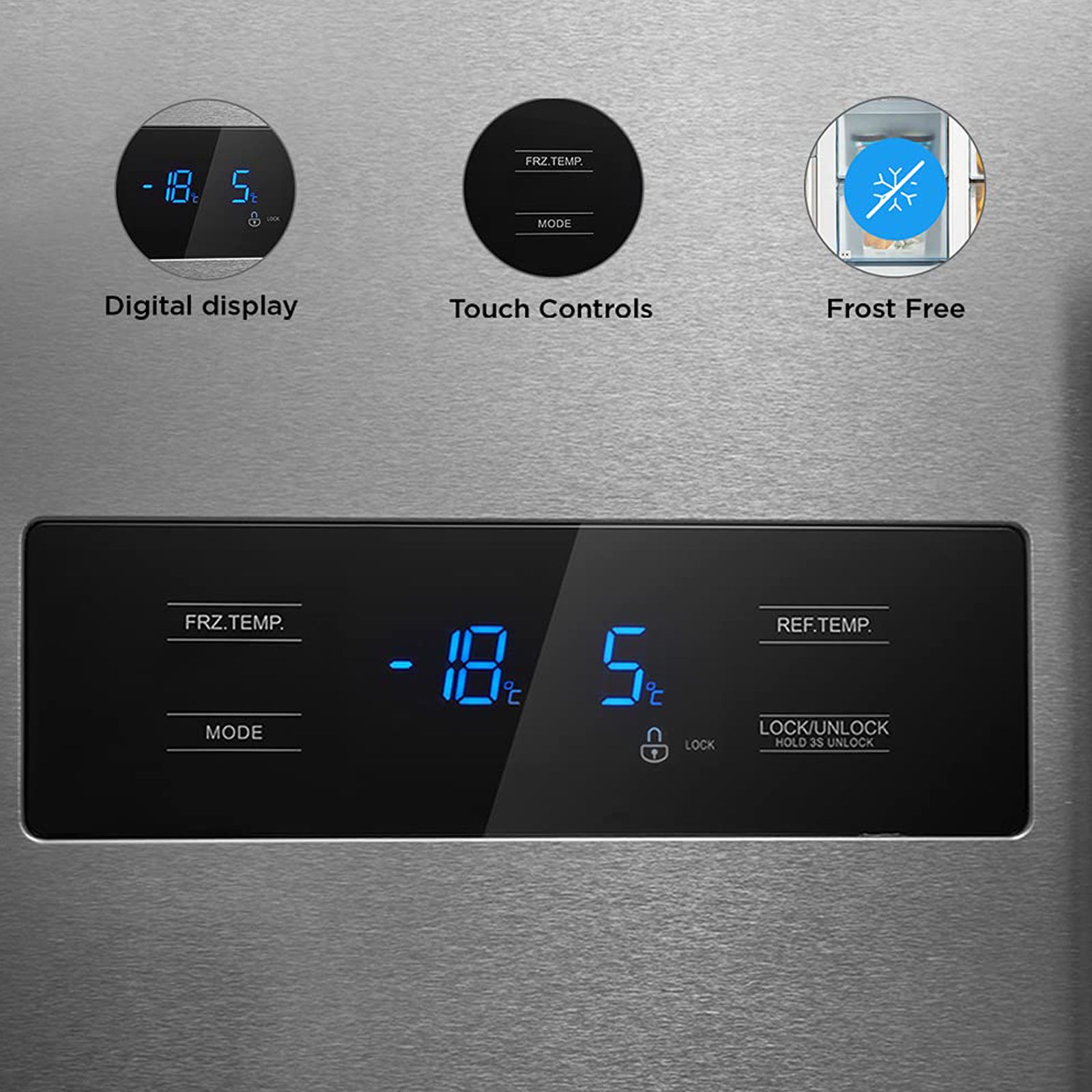 Midea 591 Litres Frost Free Side by Side Refrigerator with Water Dispenser (MRF5920WDSSF, Silver)_12