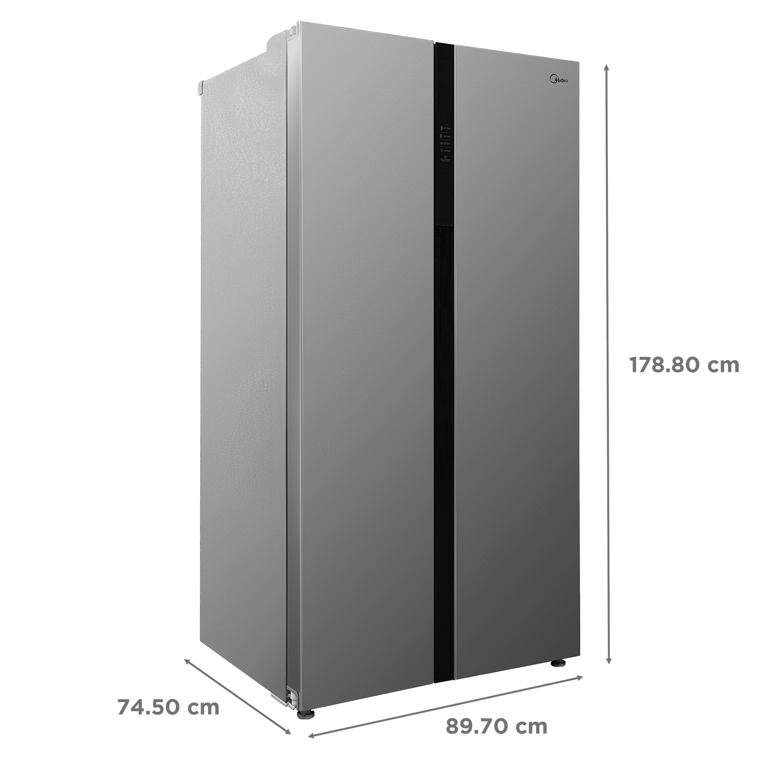 Midea 584 Litres Frost Free Side by Side Refrigerator with Anti-Bacterial Gasket (MRFS5920SSLF, Silver)_3