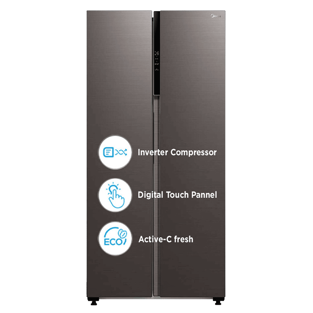Midea 482 Litres Frost Free Side by Side Refrigerator with Multi Air Flow System (MDRS619FGG28AIND, Black Jazz) Midea 482 Litres Frost Free Side by Side Refrigerator with Multi Air Flow System (MDRS619FGG28AIND, Black Jazz)_1