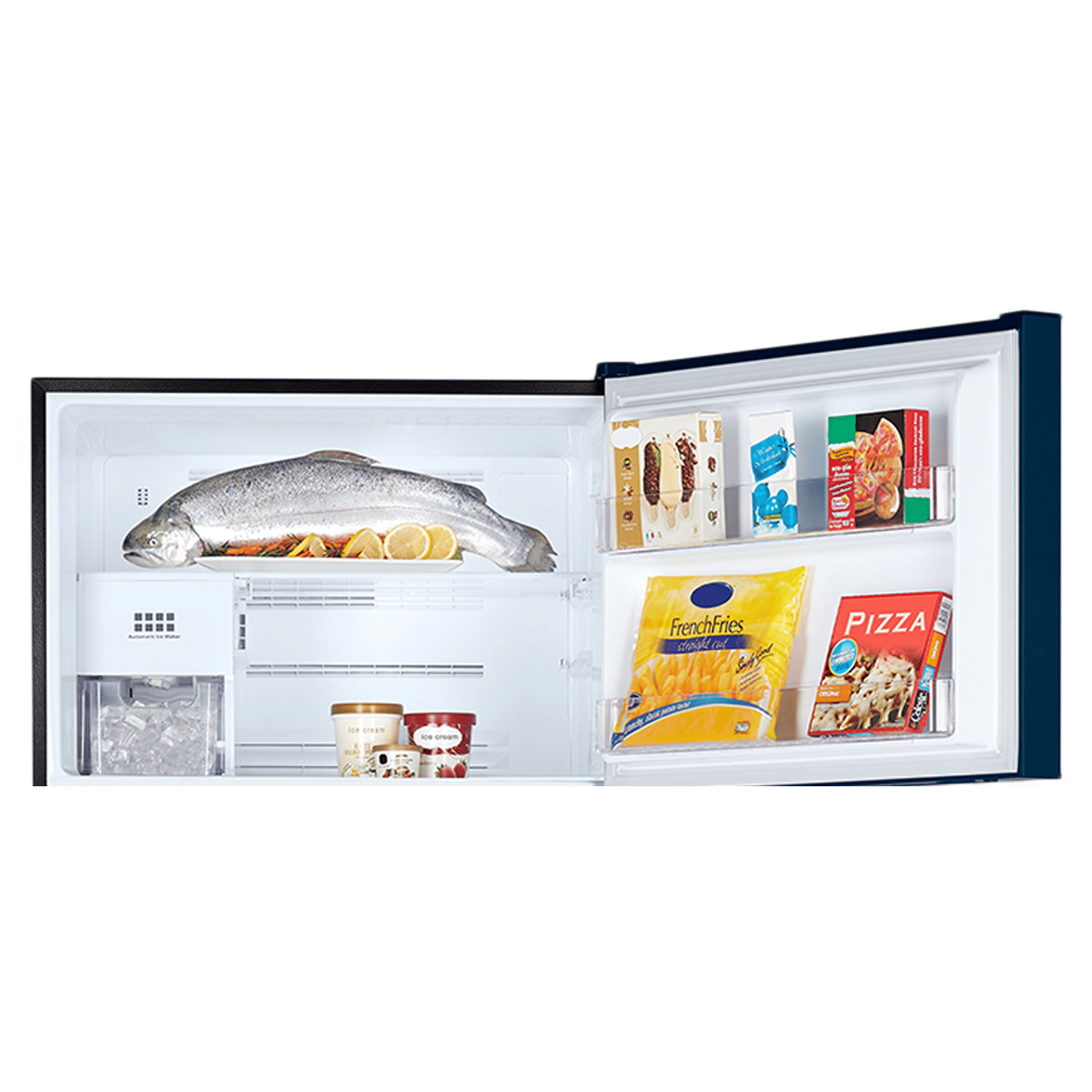 TOSHIBA 661 Litres 2 Star Frost Free Double Door Refrigerator with Automatic Ice Maker (GR-AG66INA, Gradiation Blue Glass)_10