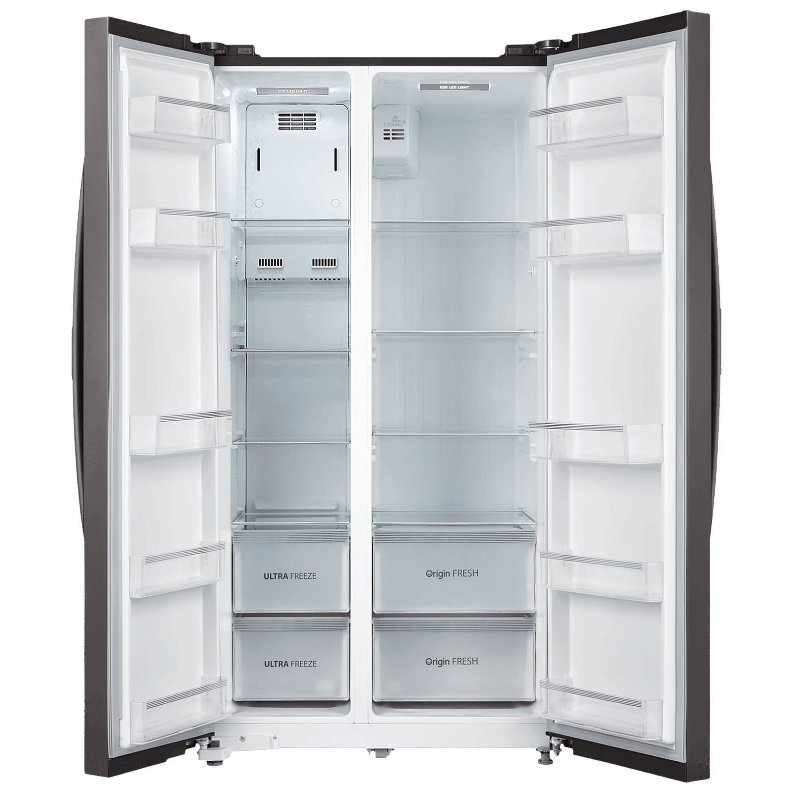 TOSHIBA 587 Litres Frost Free Side by Side Refrigerator with Quick Air Cooling System (GR-RS530WE-PMI, Fine Stainless Steel)_5
