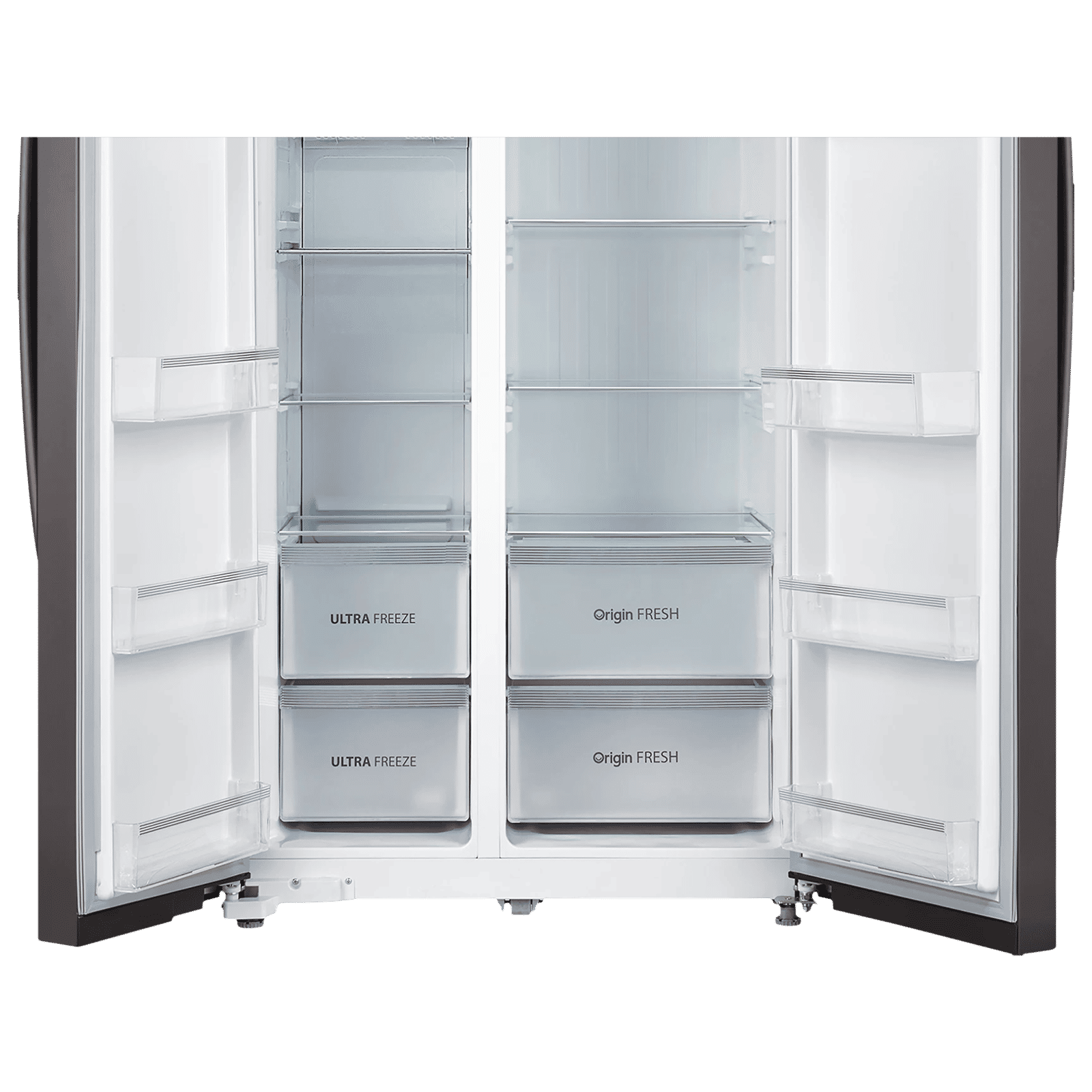 TOSHIBA 587 Litres Frost Free Side by Side Refrigerator with Quick Air Cooling System (GR-RS530WE-PMI, Fine Stainless Steel)_7
