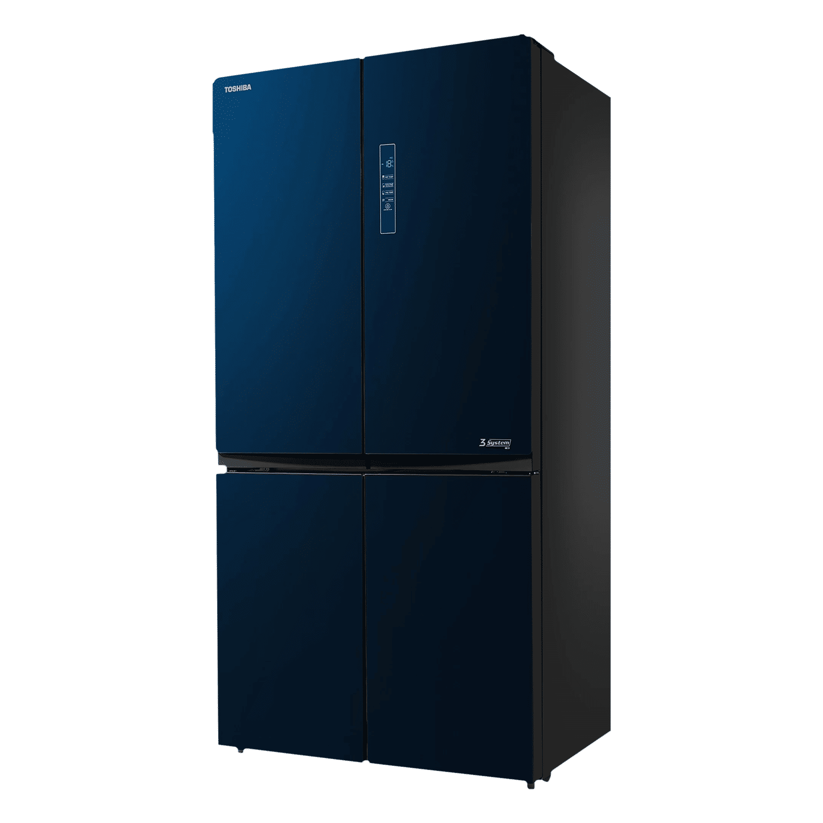 TOSHIBA 650 Litres Frost Free French Door Convertible Refrigerator with 3 Independent Cooling Technology (GR-RF646WE-PGI, Blue Glass)_4