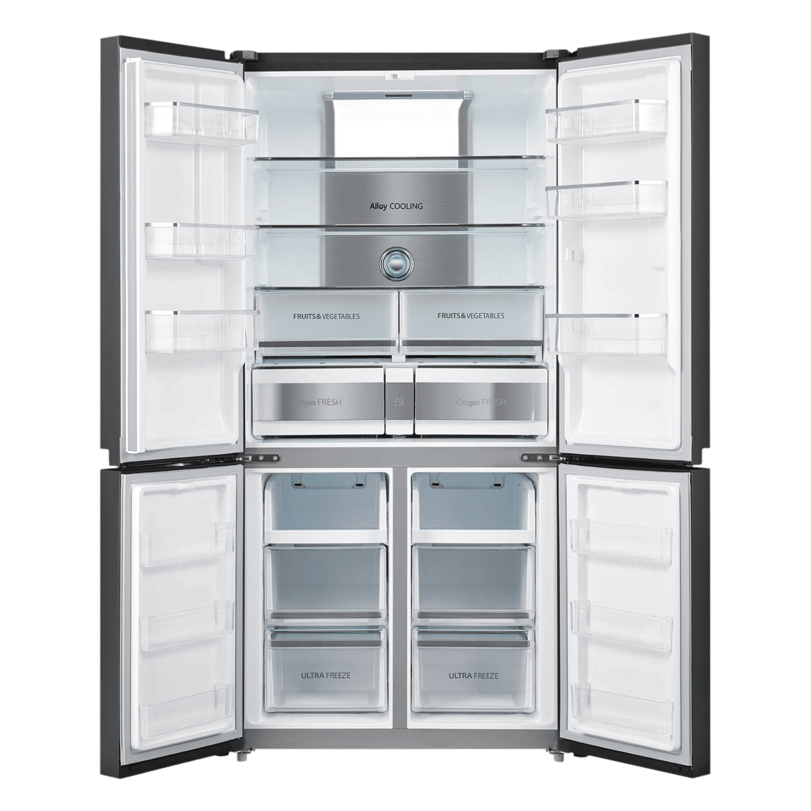 TOSHIBA 650 Litres Frost Free French Door Convertible Refrigerator with 3 Independent Cooling Technology (GR-RF646WE-PGI, Blue Glass)_6