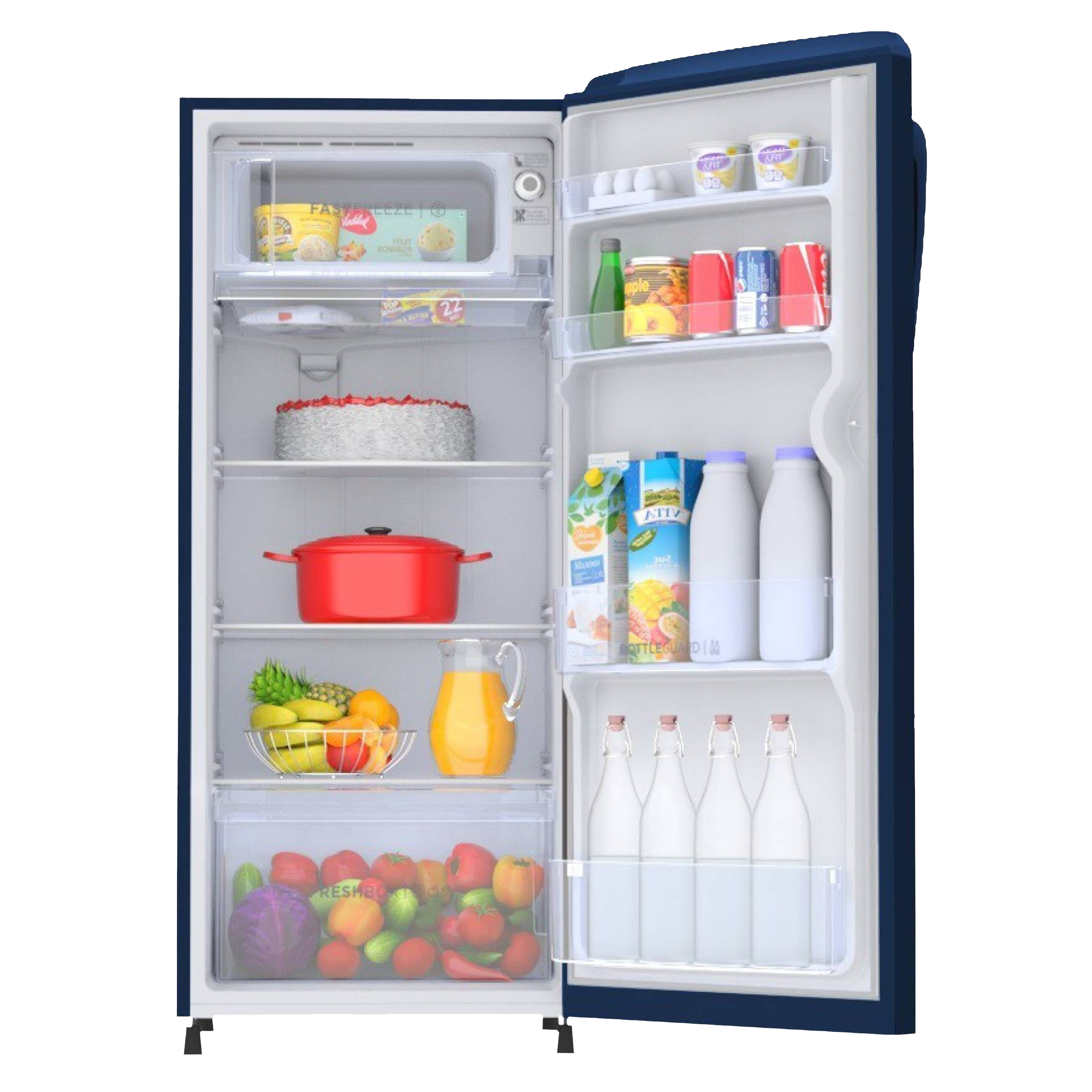Haier 182 Liters 2 Star Direct Cool Single Door Refrigerator with Stabilizer Free Operation (HED-18BML, Marine Lily) Haier 182 Liters 2 Star Direct Cool Single Door Refrigerator with Stabilizer Free Operation (HED-18BML, Marine Lily)_5
