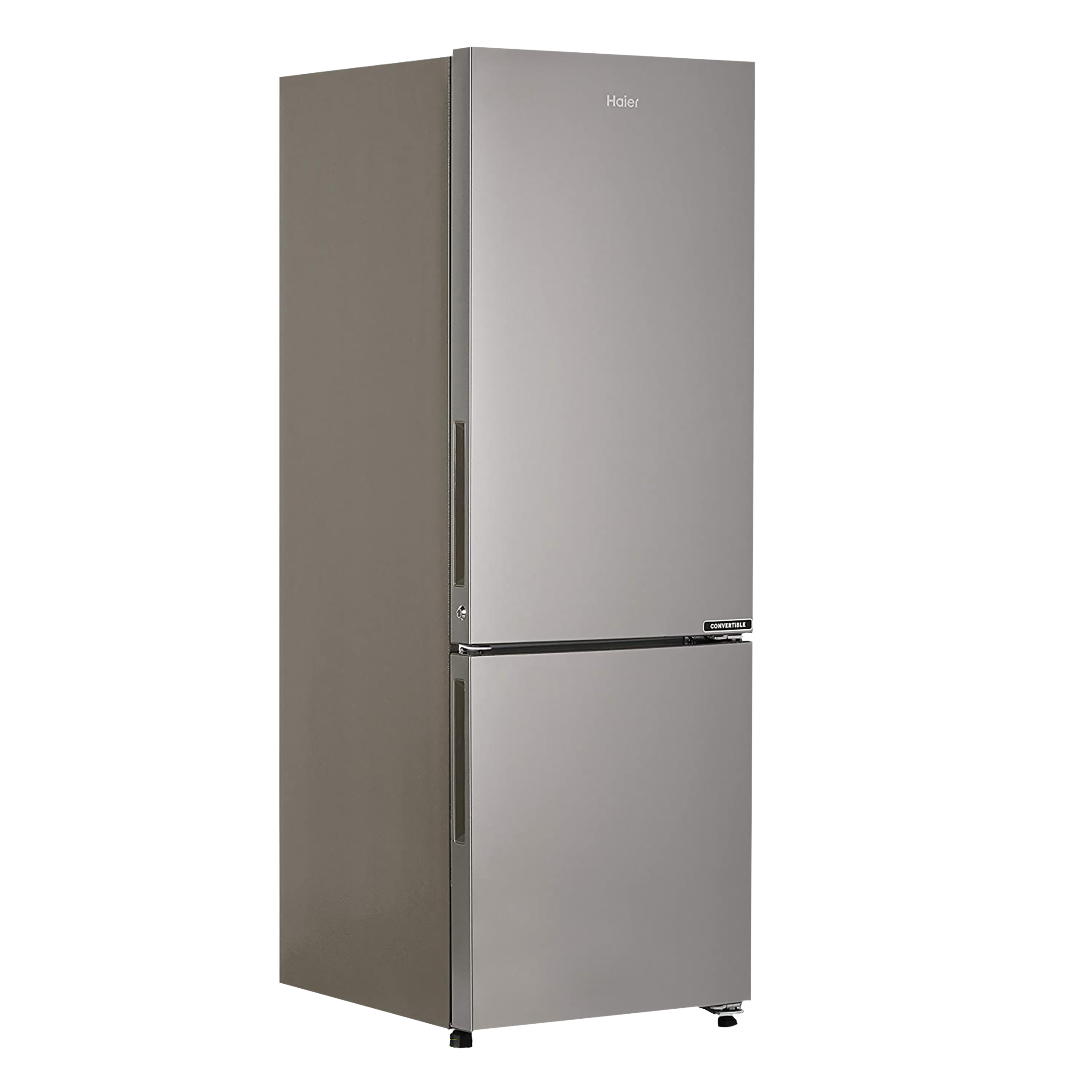 Haier 256 Litres 2 Star Frost Free Double Door Bottom Mount Convertible Refrigerator with Turbo Icing Technology (HEB-25TGS, Moon Silver)_15