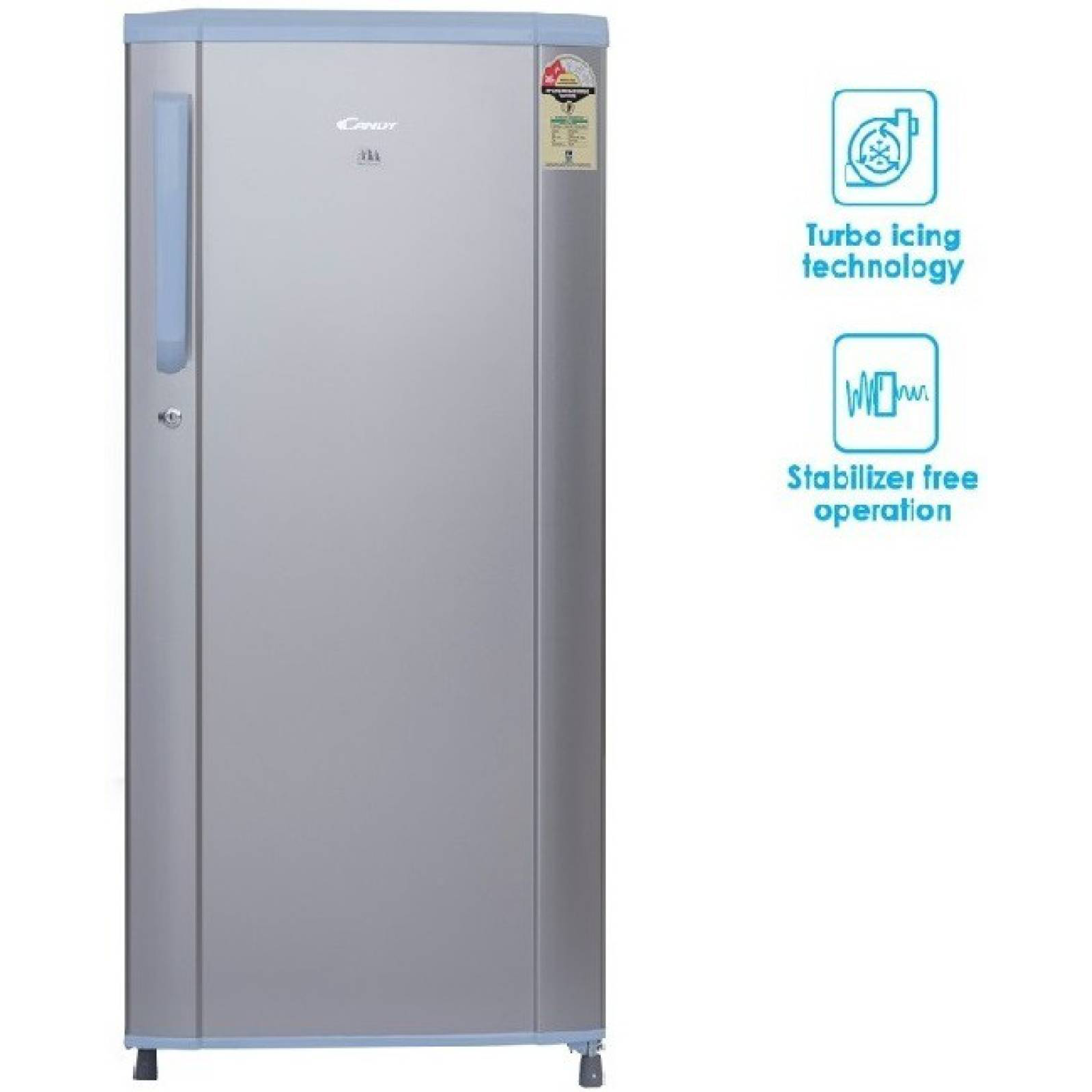 Candy 225 Liters 2 Star Direct Cool Single Door Refrigerator with Turbo Icing Technology (CSD2252MS, Moon Silver)_14