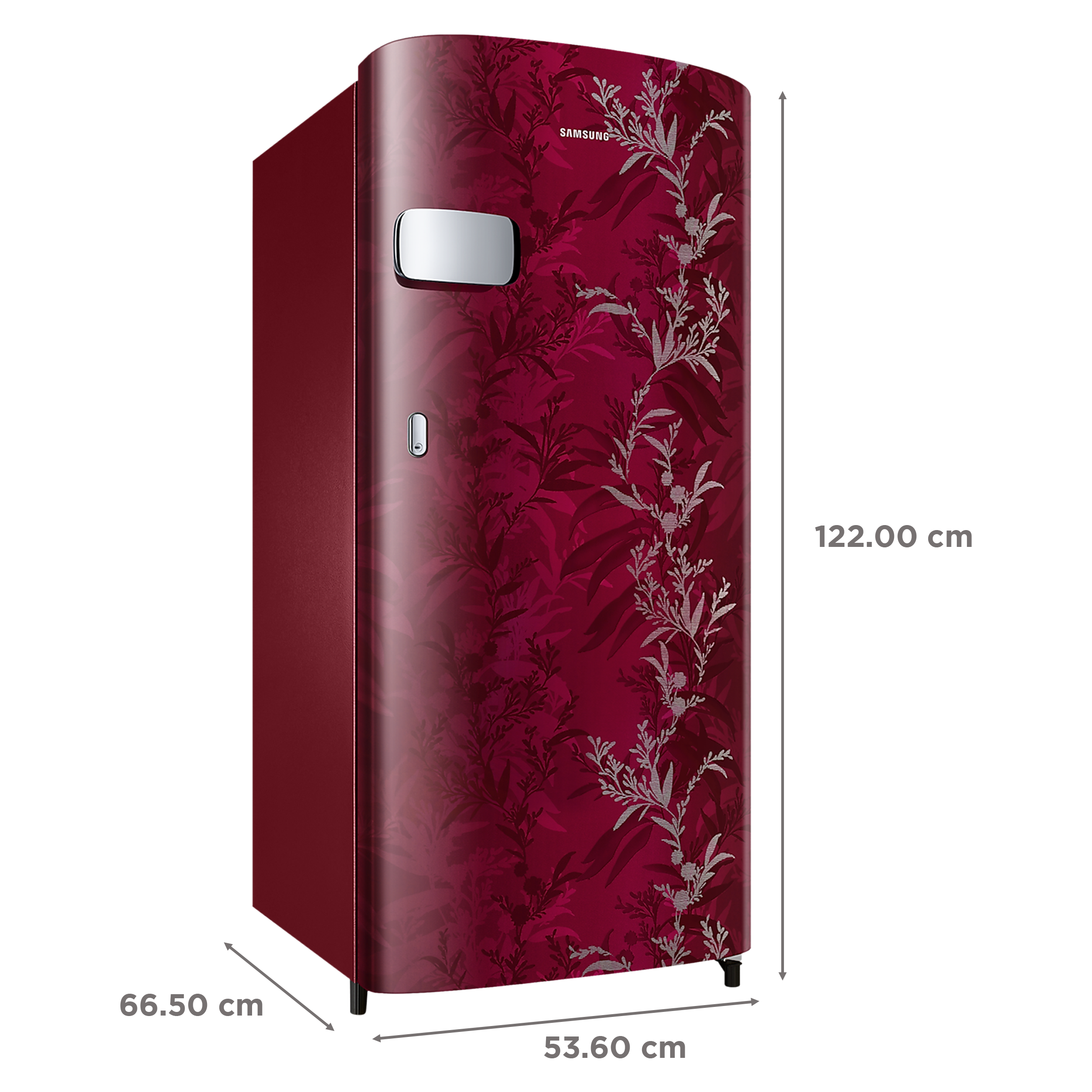 SAMSUNG 192 Liters 2 Star Direct Cool Single Door Refrigerator with Anti-Bacteria Gasket (RR19A2Y2B6R/NL, Mystic Overlay Red)_3