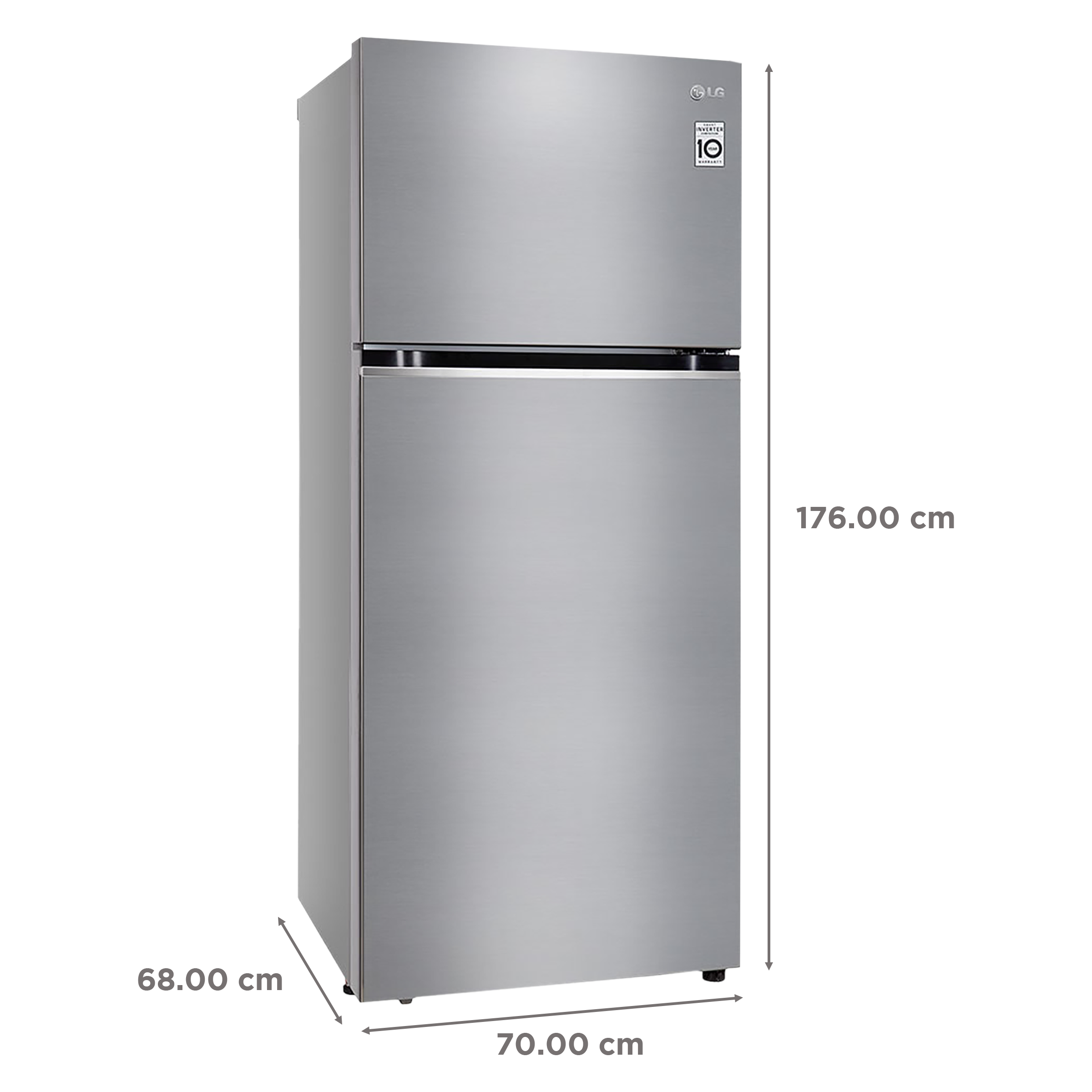 LG 360 Litres 2 Star Frost Free Double Door Refrigerator with Anti-Bacteria Gasket (GL-N382SDSY.ADSZEB, Dazzle Steel)_3