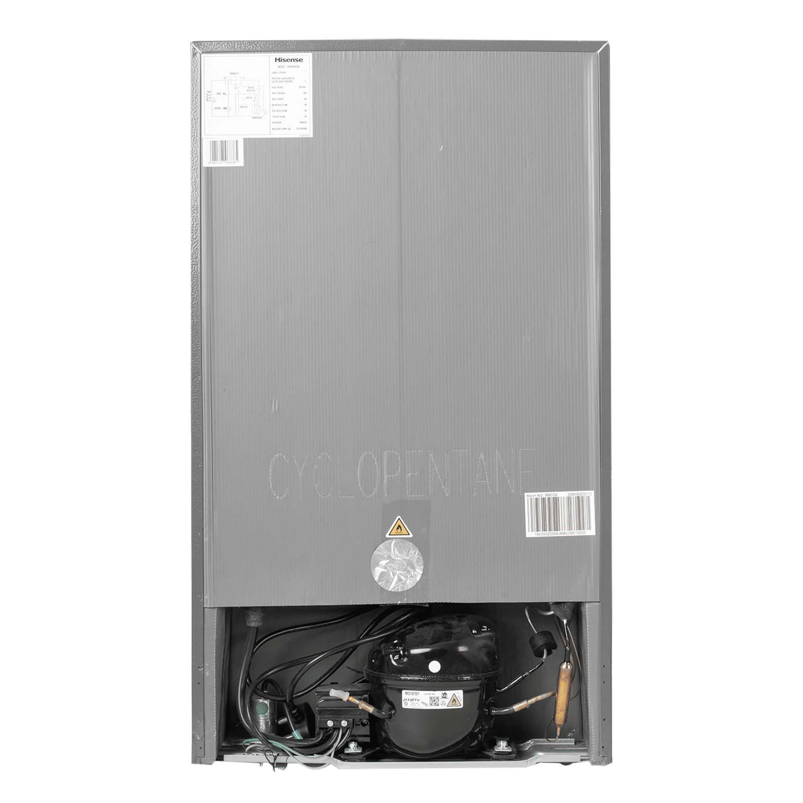 Hisense 94 Liters 2 Star Direct Cool Single Door Refrigerator with Reversible Door (RR94D4SSN, Silver) Hisense 94 Liters 2 Star Direct Cool Single Door Refrigerator with Reversible Door (RR94D4SSN, Silver)_9