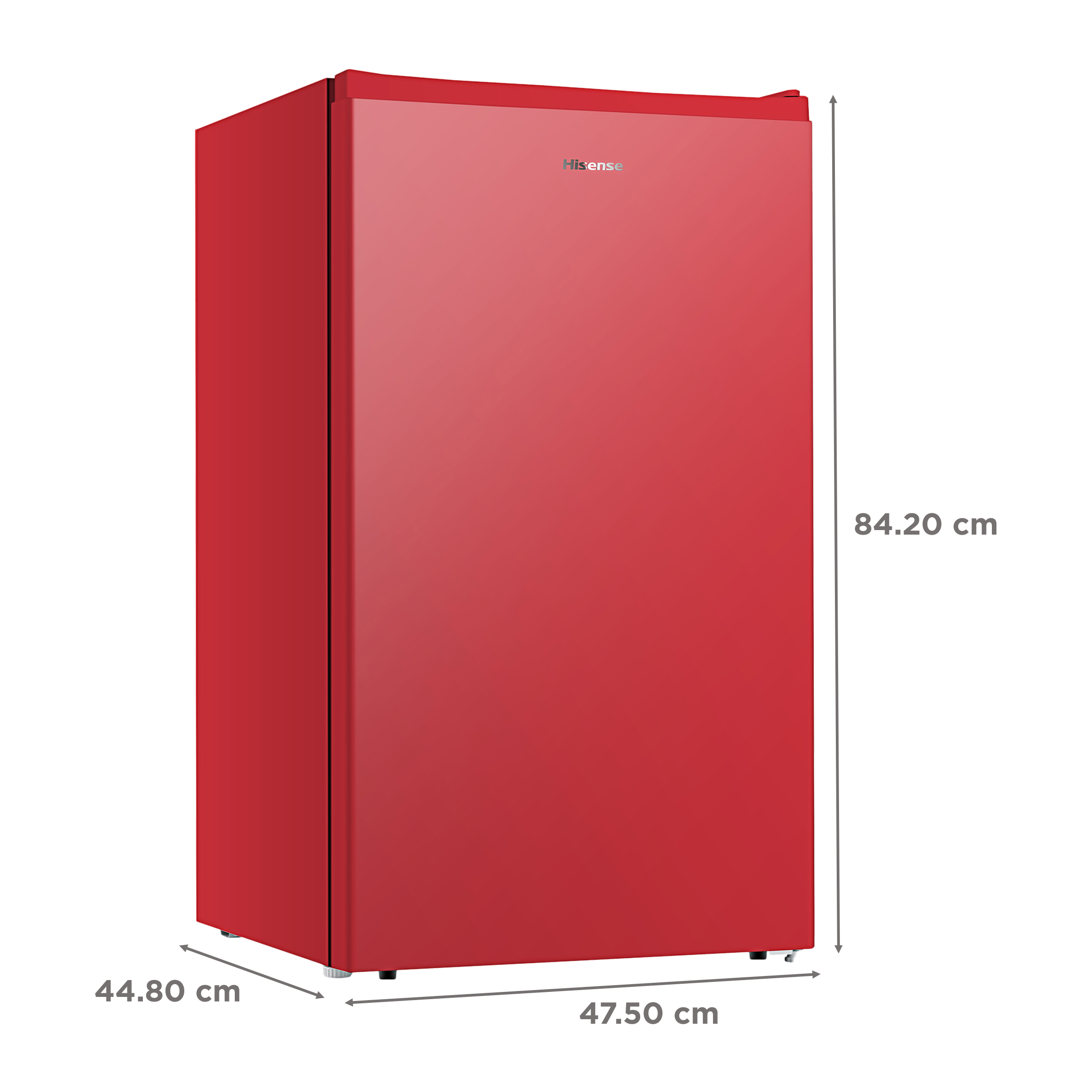 Hisense 94 Litres 2 Star Direct Cool Single Door Refrigerator with 2 Liters Beverage Storage (RR94D4SRN, Red)_3