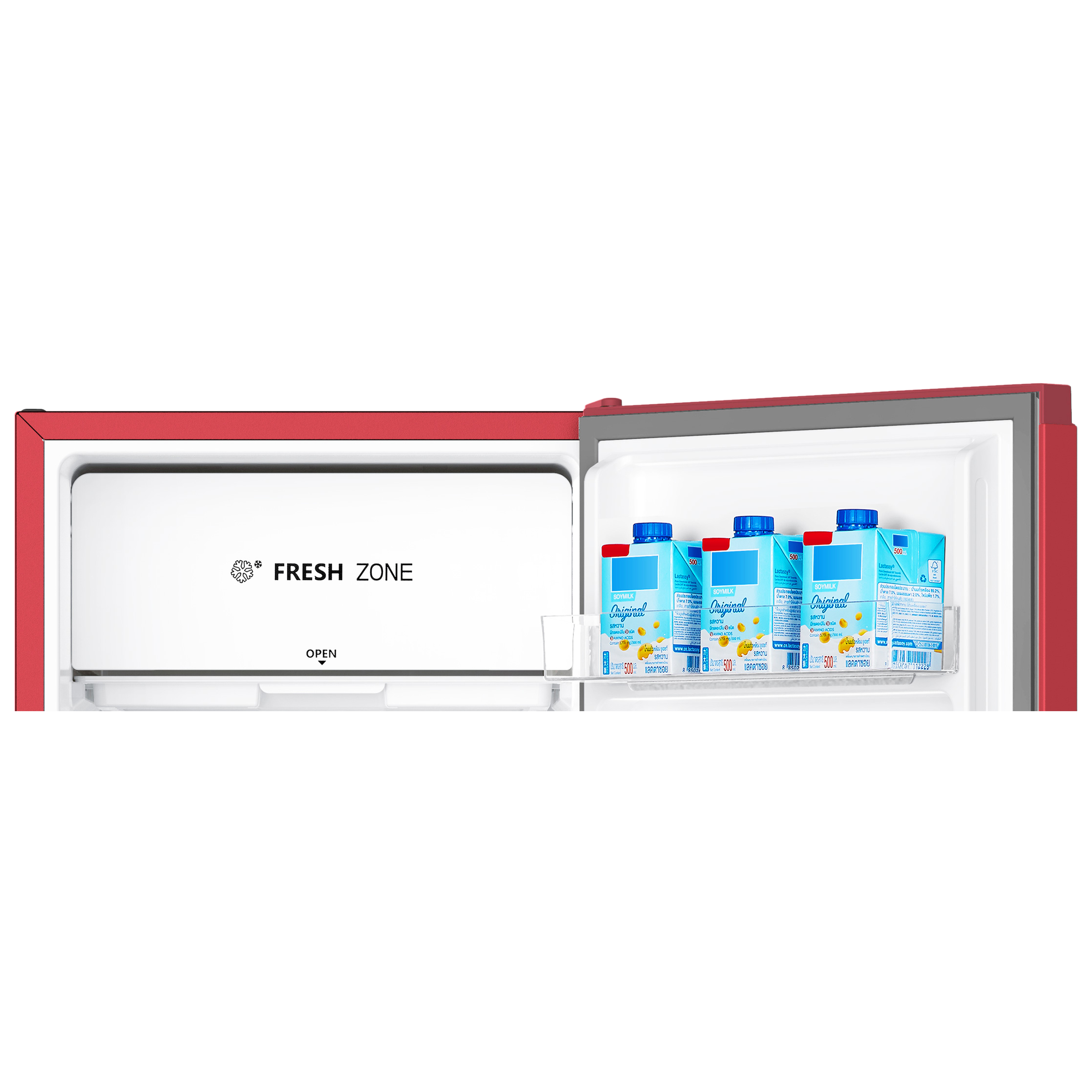 Hisense 94 Litres 2 Star Direct Cool Single Door Refrigerator with 2 Liters Beverage Storage (RR94D4SRN, Red)_7