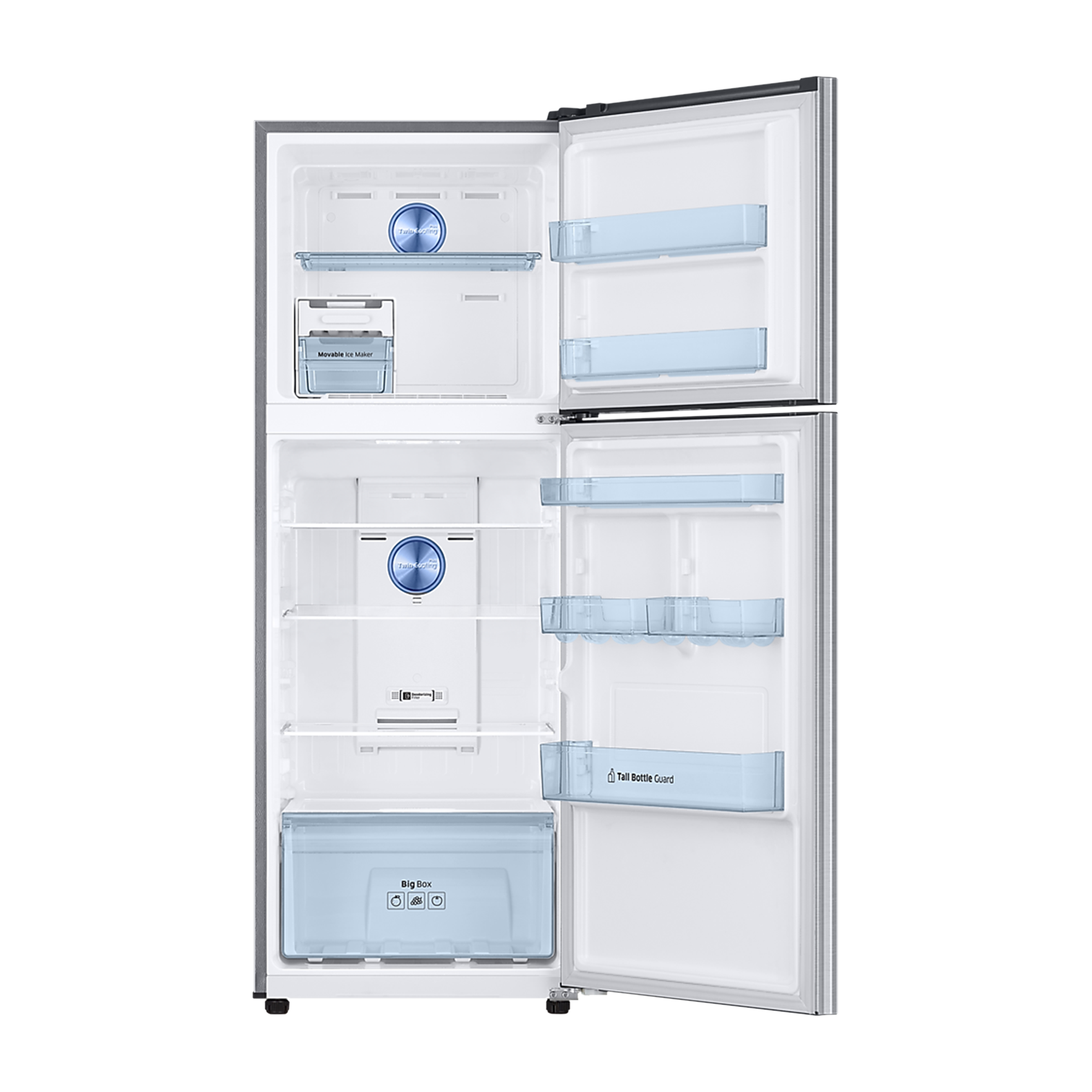 SAMSUNG 324 Litres 3 Star Frost Free Double Door Convertible Refrigerator with Door Alarm (RT34B4513QB/HL, Bouquet Silver)_6