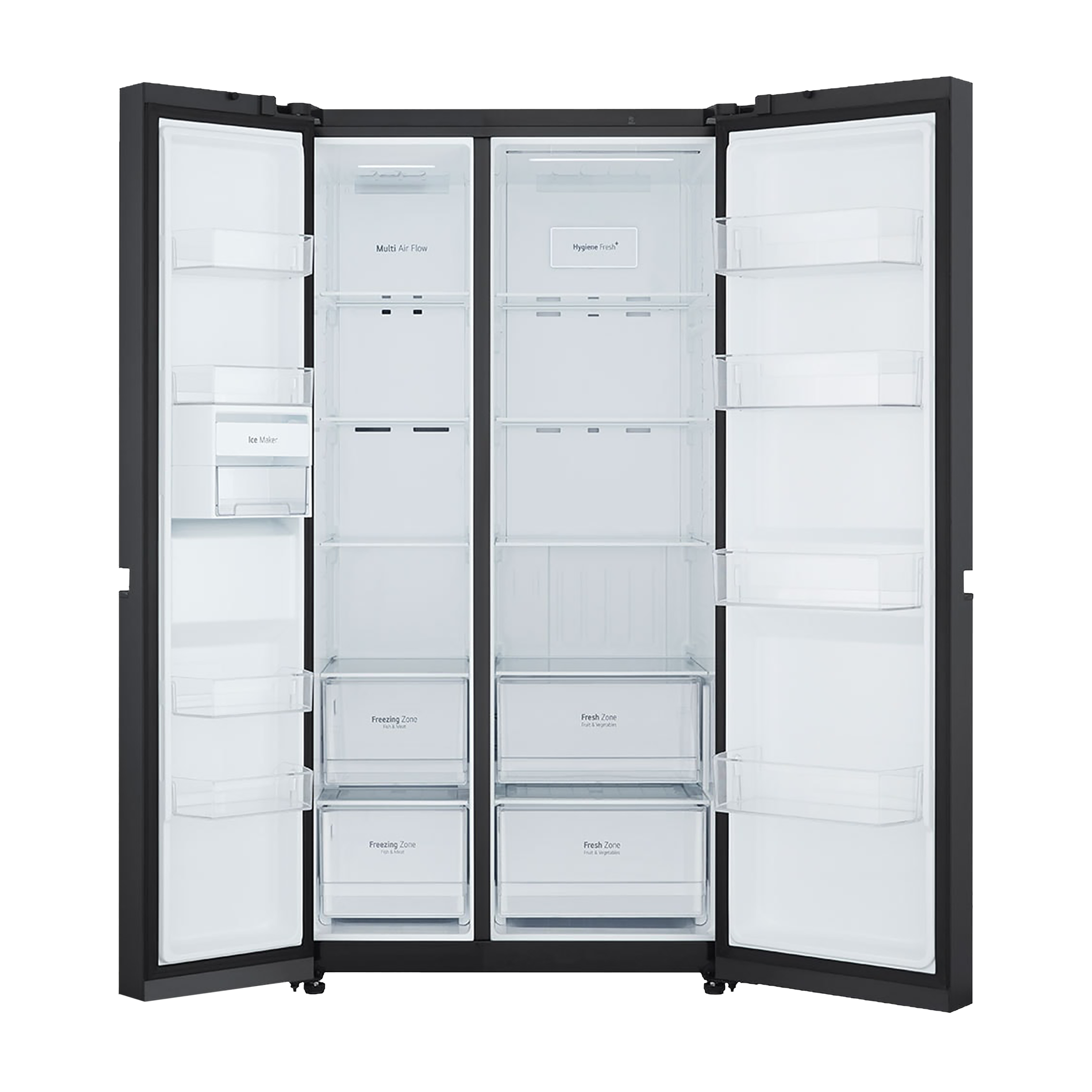 LG 694 Litres Frost Free Side by Side Refrigerator with Multi Air Flow System (GC-B257UGBM, Black Mirror) LG 694 Litres Frost Free Side by Side Refrigerator with Multi Air Flow System (GC-B257UGBM, Black Mirror)_6