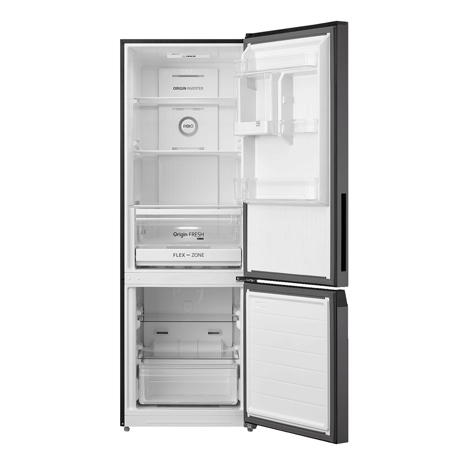 TOSHIBA 349 Litres 2 Star Frost Free Double Door Bottom Mount Refrigerator with Pure BIO Deodorizer (GR-RB423WE-PMI(37), Satin Grey)_10