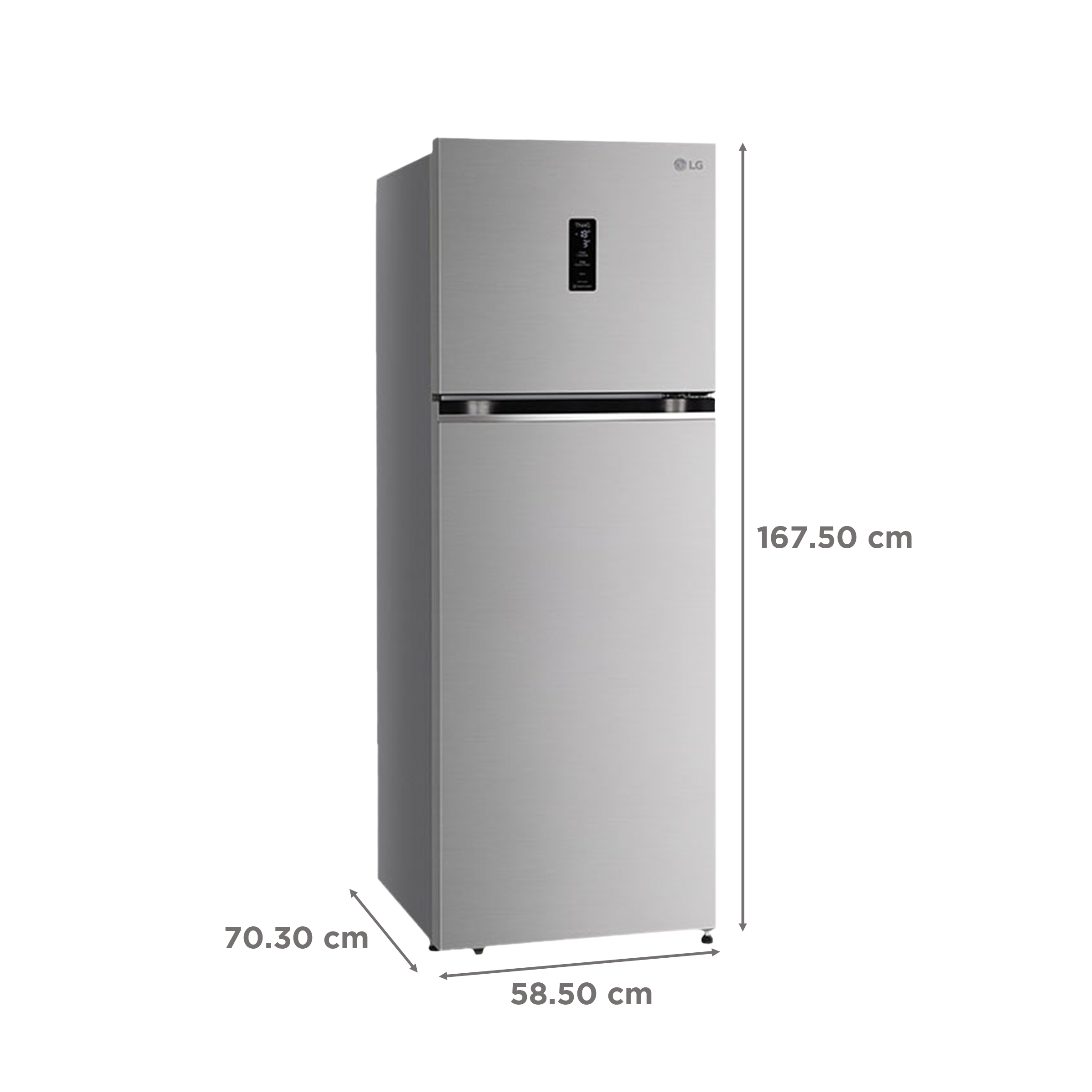 LG 322 Litres 2 Star Frost Free Double Door Convertible Refrigerator with Stabilizer Free Operation (GL-T342TPZY.APZZEBN, Shiny Steel) LG 322 Litres 2 Star Frost Free Double Door Convertible Refrigerator with Stabilizer Free Operation (GL-T342TPZY.APZZEBN, Shiny Steel)_3