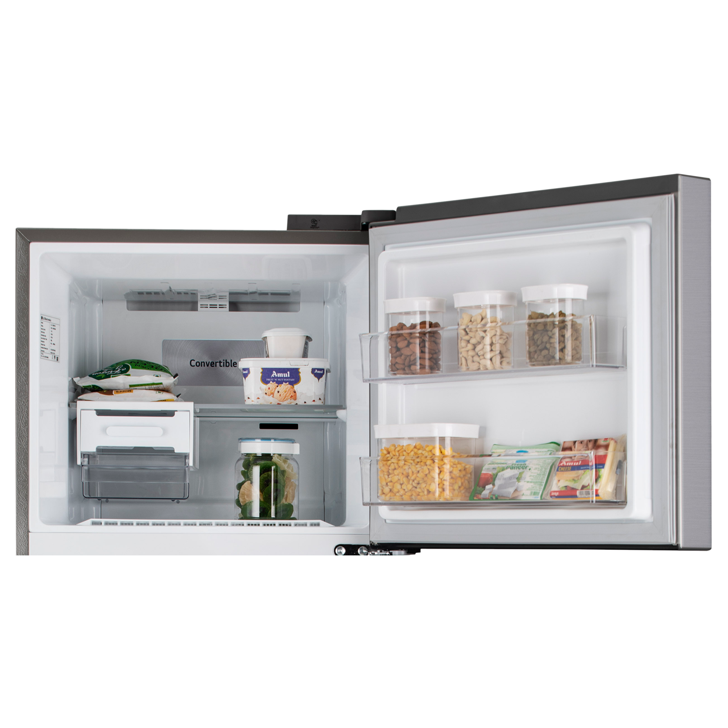 LG 322 Litres 2 Star Frost Free Double Door Convertible Refrigerator with Stabilizer Free Operation (GL-T342TPZY.APZZEBN, Shiny Steel) LG 322 Litres 2 Star Frost Free Double Door Convertible Refrigerator with Stabilizer Free Operation (GL-T342TPZY.APZZEBN, Shiny Steel)_8
