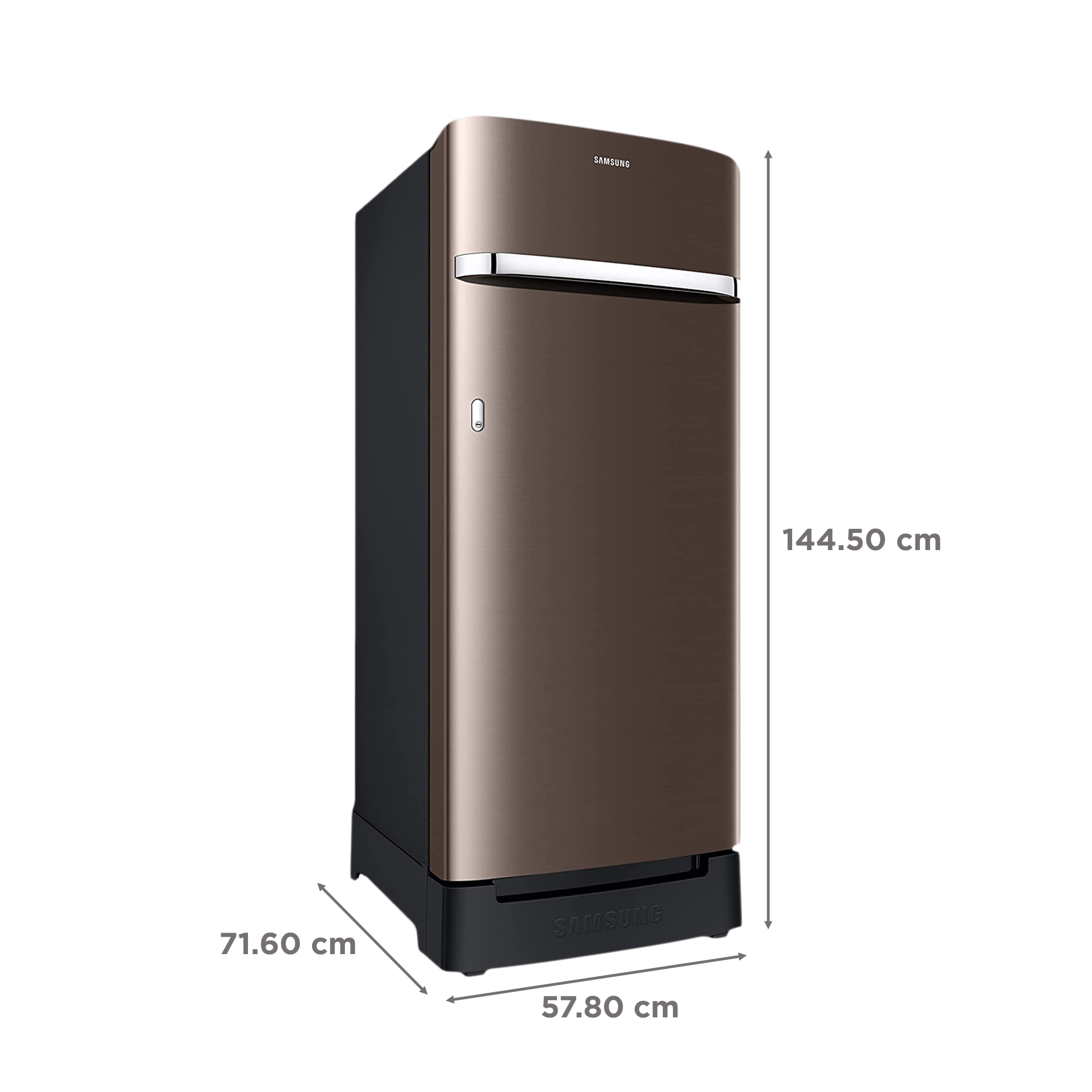 SAMSUNG 225 Litres 4 Star Direct Cool Single Door Refrigerator with Antibacterial Gasket (RR23B2H2XDX/HL, Luxe Brown)_3