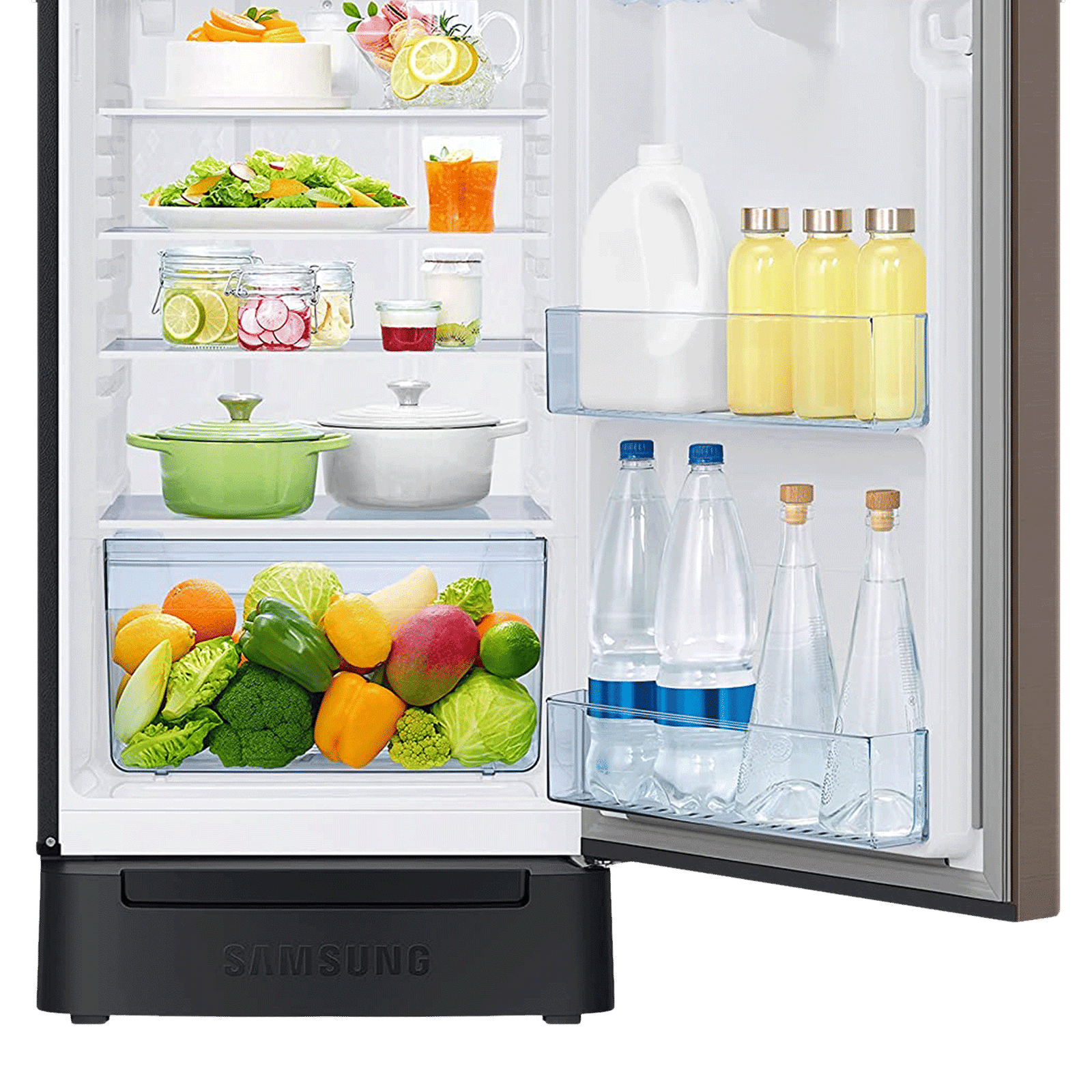 SAMSUNG 225 Litres 4 Star Direct Cool Single Door Refrigerator with Antibacterial Gasket (RR23B2H2XDX/HL, Luxe Brown)_6