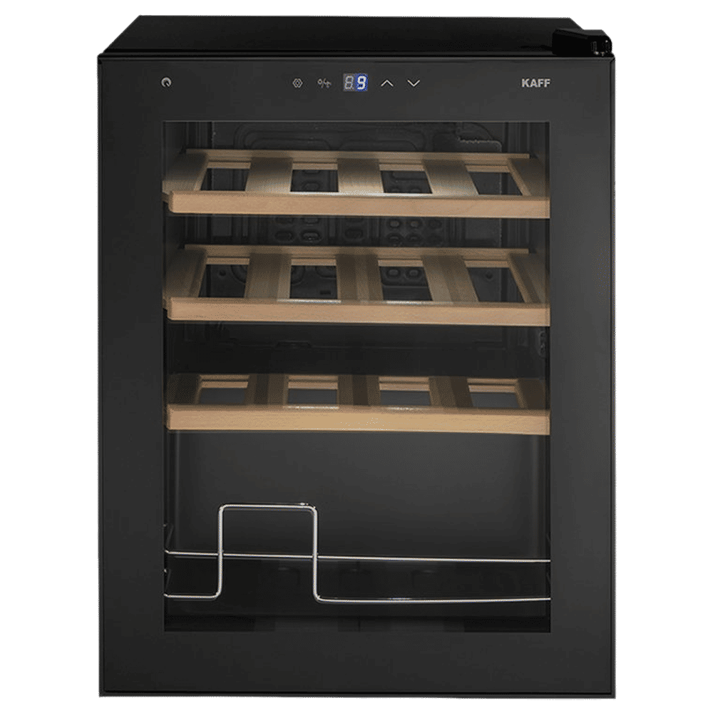 KAFF KWC 42 Litres 16 Bottles Wine Cooler (Child Lock, WC42BW, Black)_1