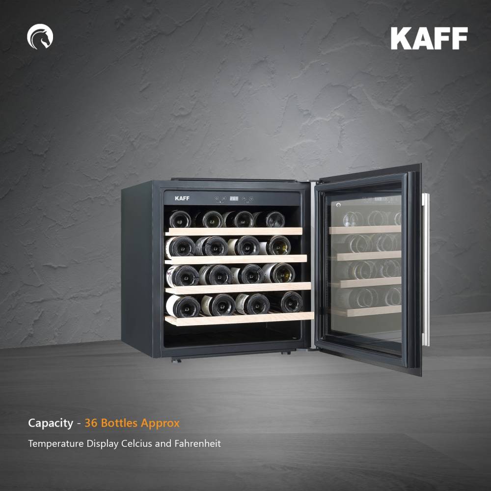 KAFF KWC 42 Litres 16 Bottles Wine Cooler (Child Lock, WC42BW, Black)_11
