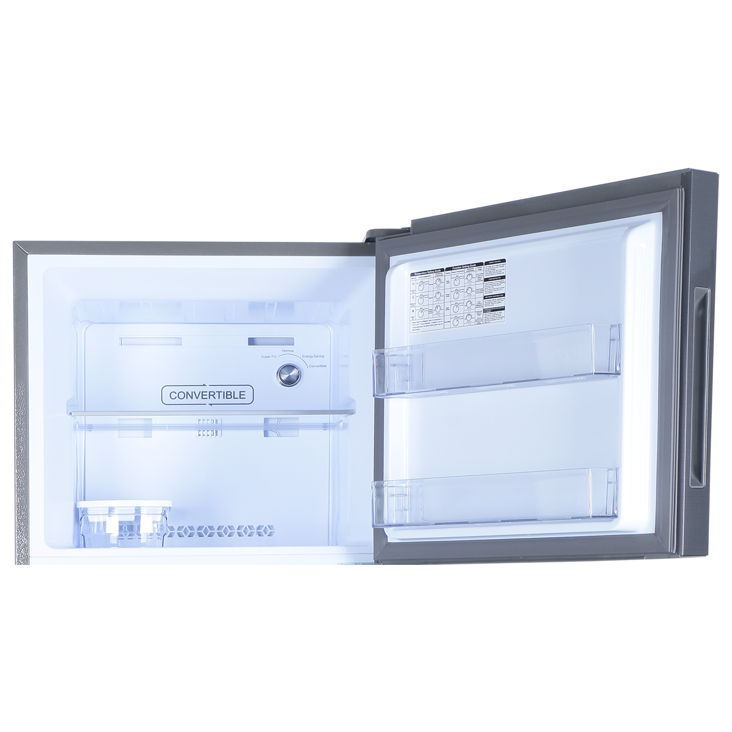 Croma 240 Litres 3 Star Frost Free Double Door Convertible Refrigerator with Dual Inverter Technology ( Criss Cross Metallic Grey)_14