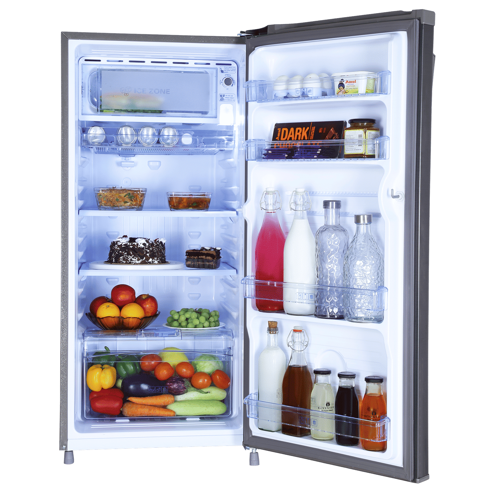 Croma 185 Litres 2 Star Direct Cool Single Door Refrigerator with Anti Fungal Gasket ( Criss Cross Metallic Grey) Croma 185 Litres 2 Star Direct Cool Single Door Refrigerator with Anti Fungal Gasket ( Criss Cross Metallic Grey)_16