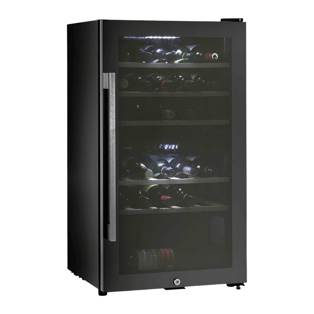 KAFF 76 Litres 29 Bottles Wine Cooler (Inner Glass with UV Protection, WC 76 DZ, Black)_6