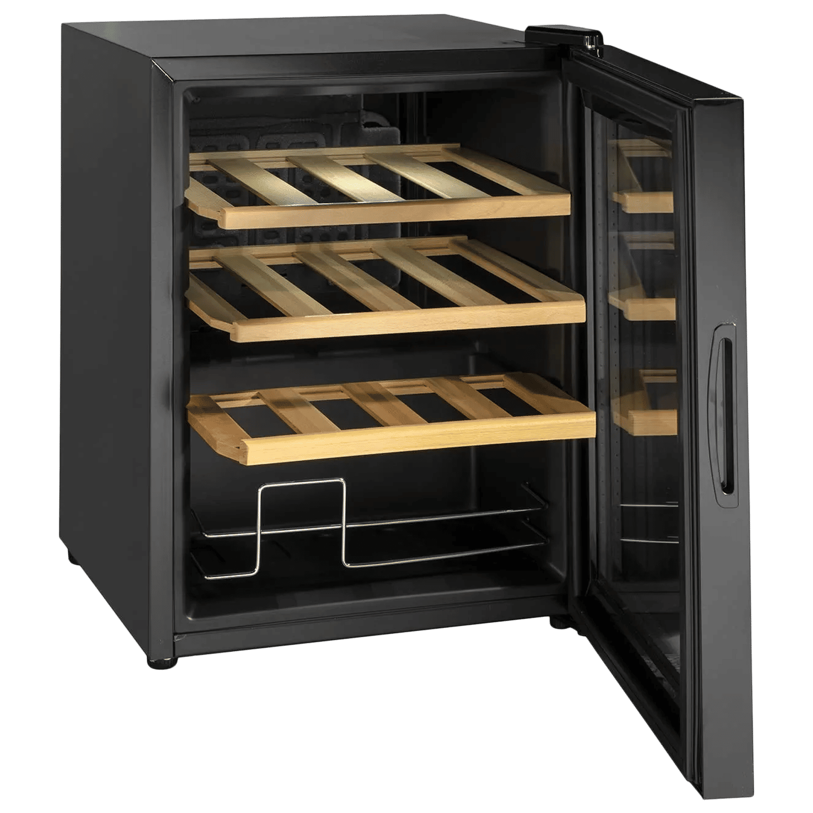 KAFF 42 Litres 16 Bottles Wine Cooler (Inner Glass with UV Protection, WC 42, Black)_11