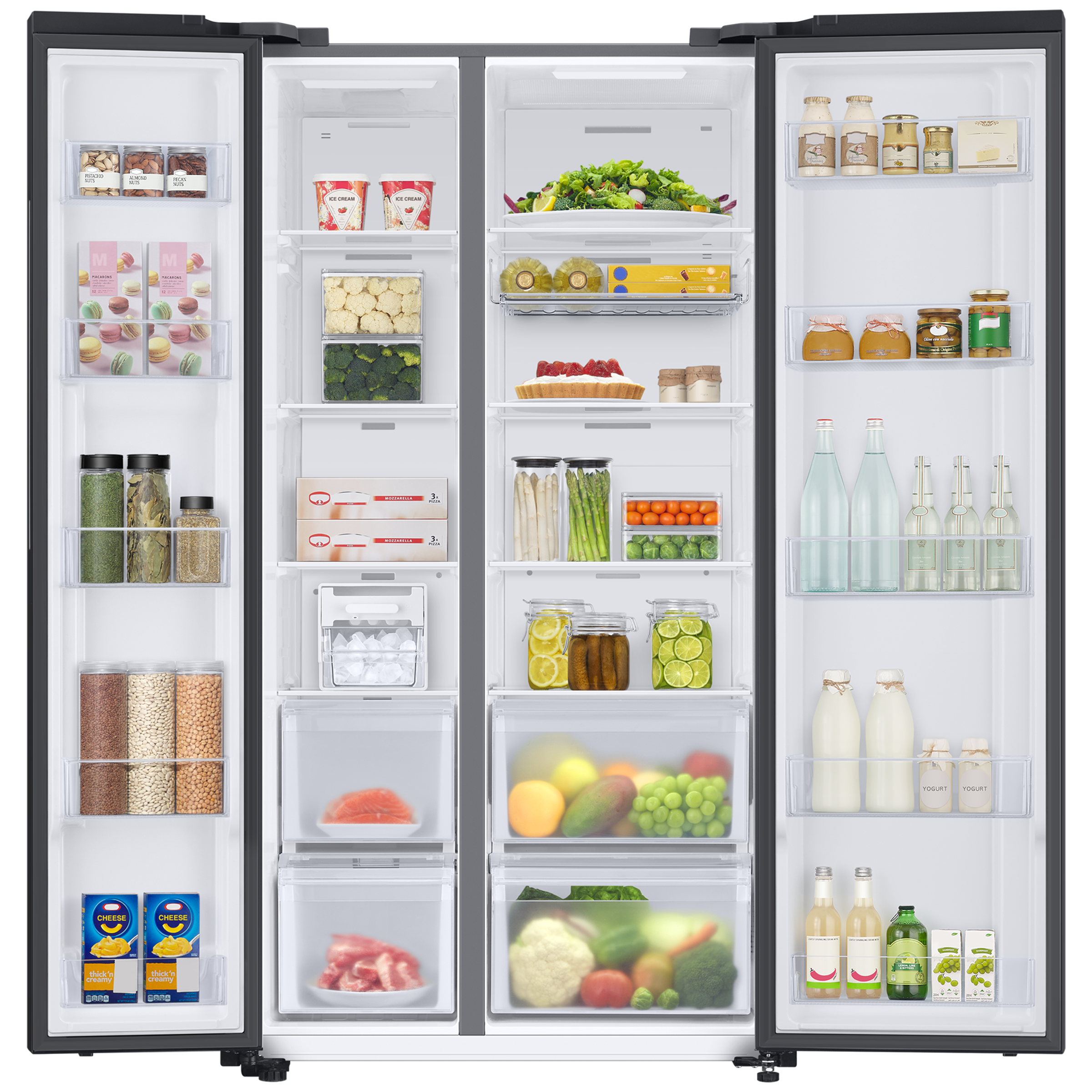 SAMSUNG 653 Litres 3 Star Side by Side Convertible Refrigerator with AI Energy Mode (RS76CG8113B1HL, Black DOI)_5