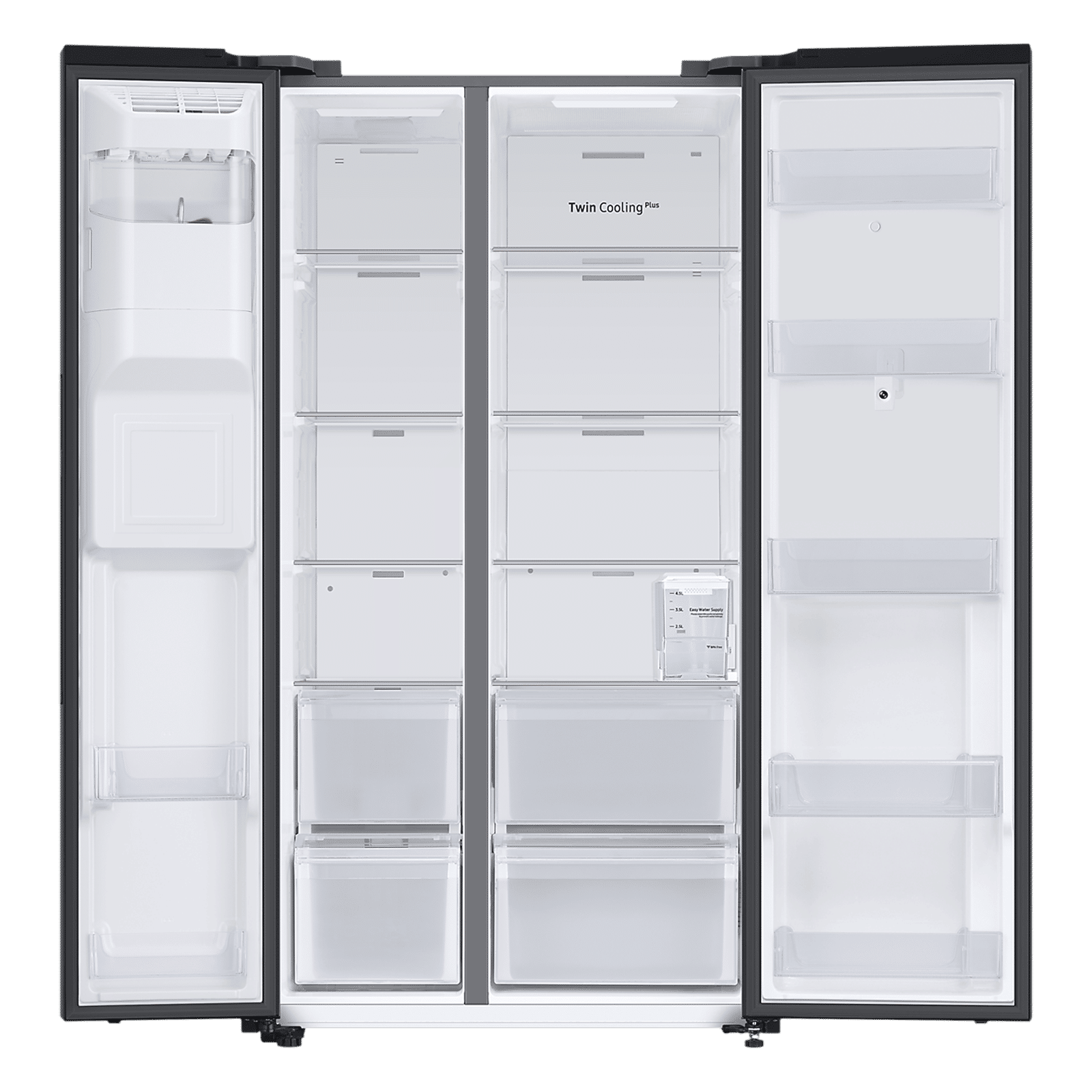 SAMSUNG 615 Litres 3 Star Auto Defrost Side by Side Refrigerator with Twin Cooling Plus (RS7HCG8543B1HL, Black DOI)_6