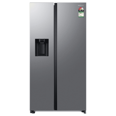SAMSUNG 633 Litres 3 Star Auto Defrost Side by Side Convertible Refrigerator with Twin Cooling Plus (RS78CG8543SLHL, EZ Clean Steel)