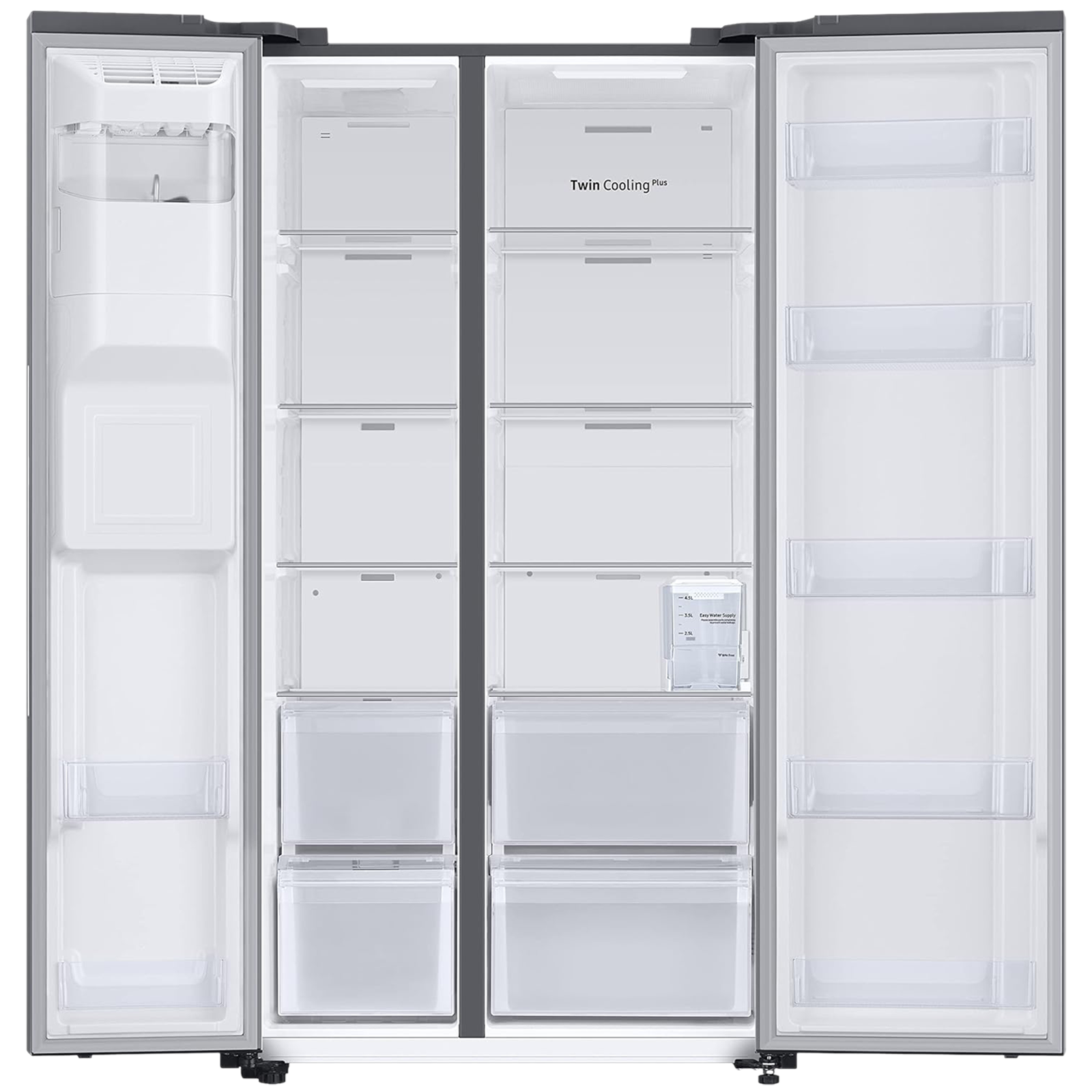 SAMSUNG 633 Litres 3 Star Auto Defrost Side by Side Convertible Refrigerator with Twin Cooling Plus (RS78CG8543SLHL, EZ Clean Steel)_6