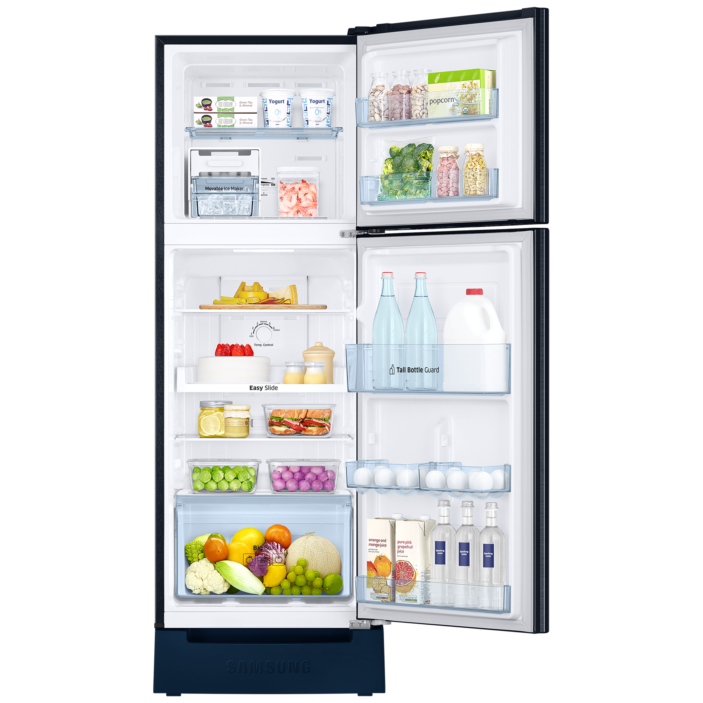 SAMSUNG 236 Litres 2 Star Frost Free Double Door Refrigerator with Digital Inverter Technology (RT28C3122CU/HL, Camellia Blue)_5