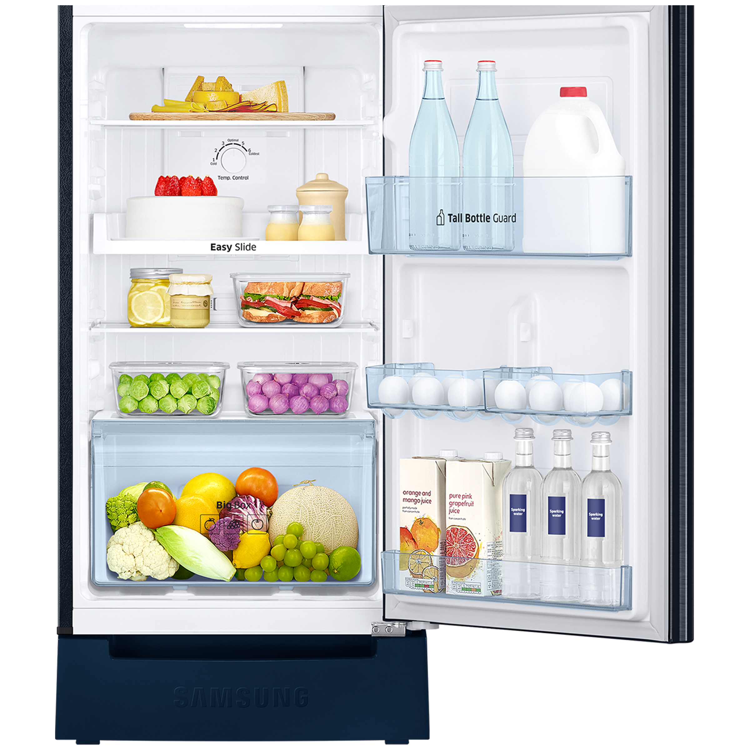 SAMSUNG 236 Litres 2 Star Frost Free Double Door Refrigerator with Digital Inverter Technology (RT28C3122CU/HL, Camellia Blue)_7