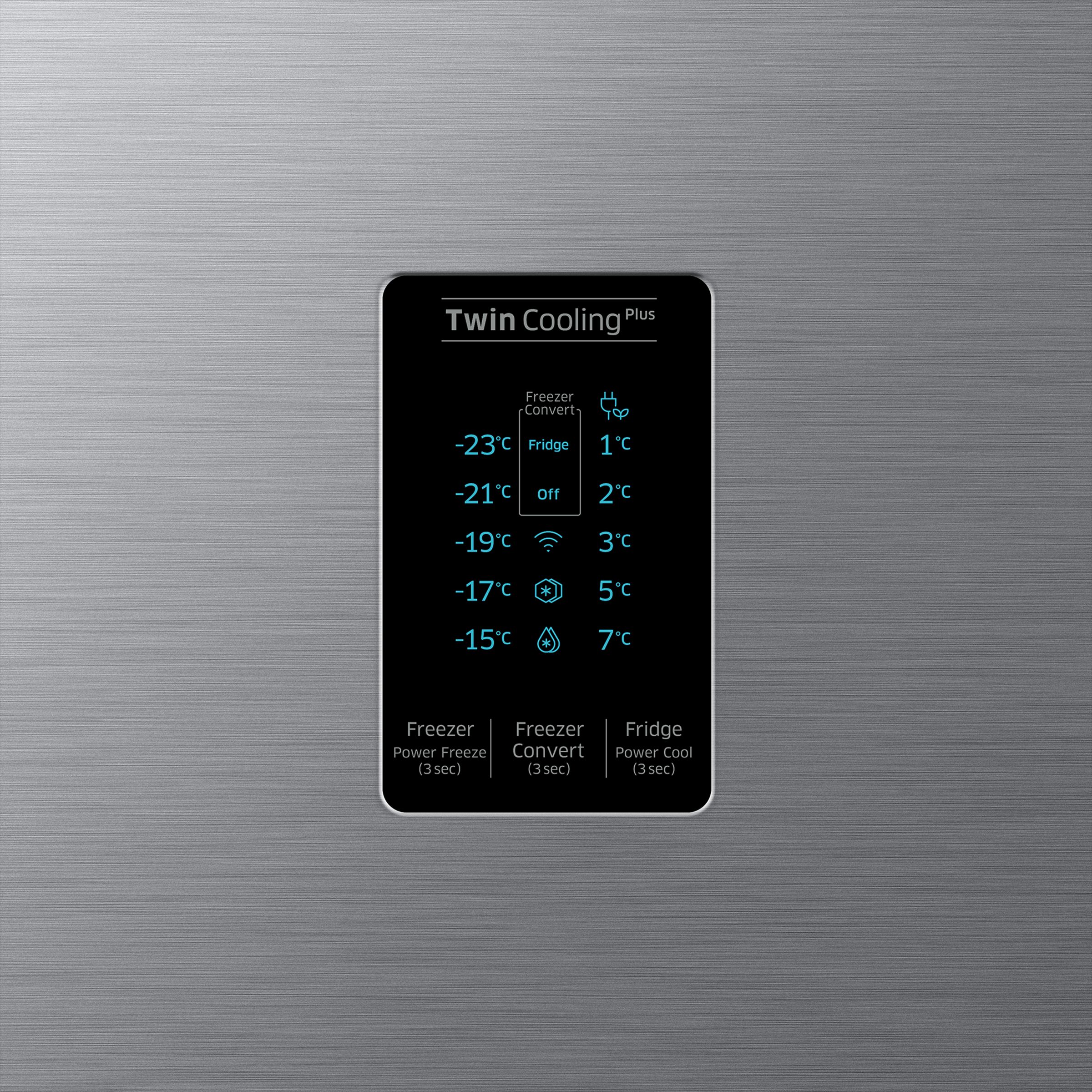 SAMSUNG 301 Litres 2 Star Frost Free Double Door Convertible Refrigerator with Twin Cooling Plus (RT34C4522S8/HL, Elegant Inox)_9