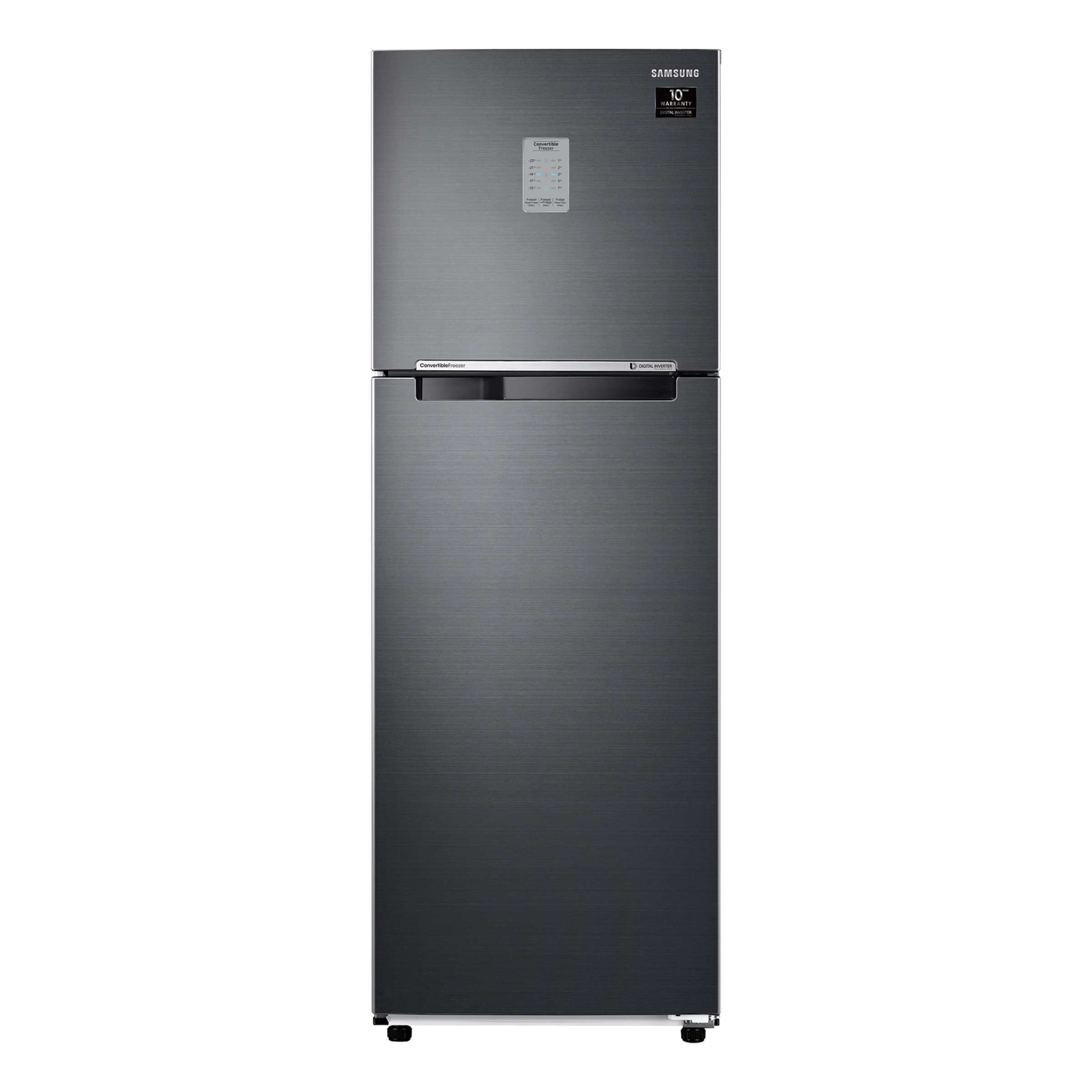 SAMSUNG 256 Litres 2 Star Frost Free Double Door Convertible Refrigerator with Smart Connect Inverter (RT30C3742BX/HL, Luxe Black)_1