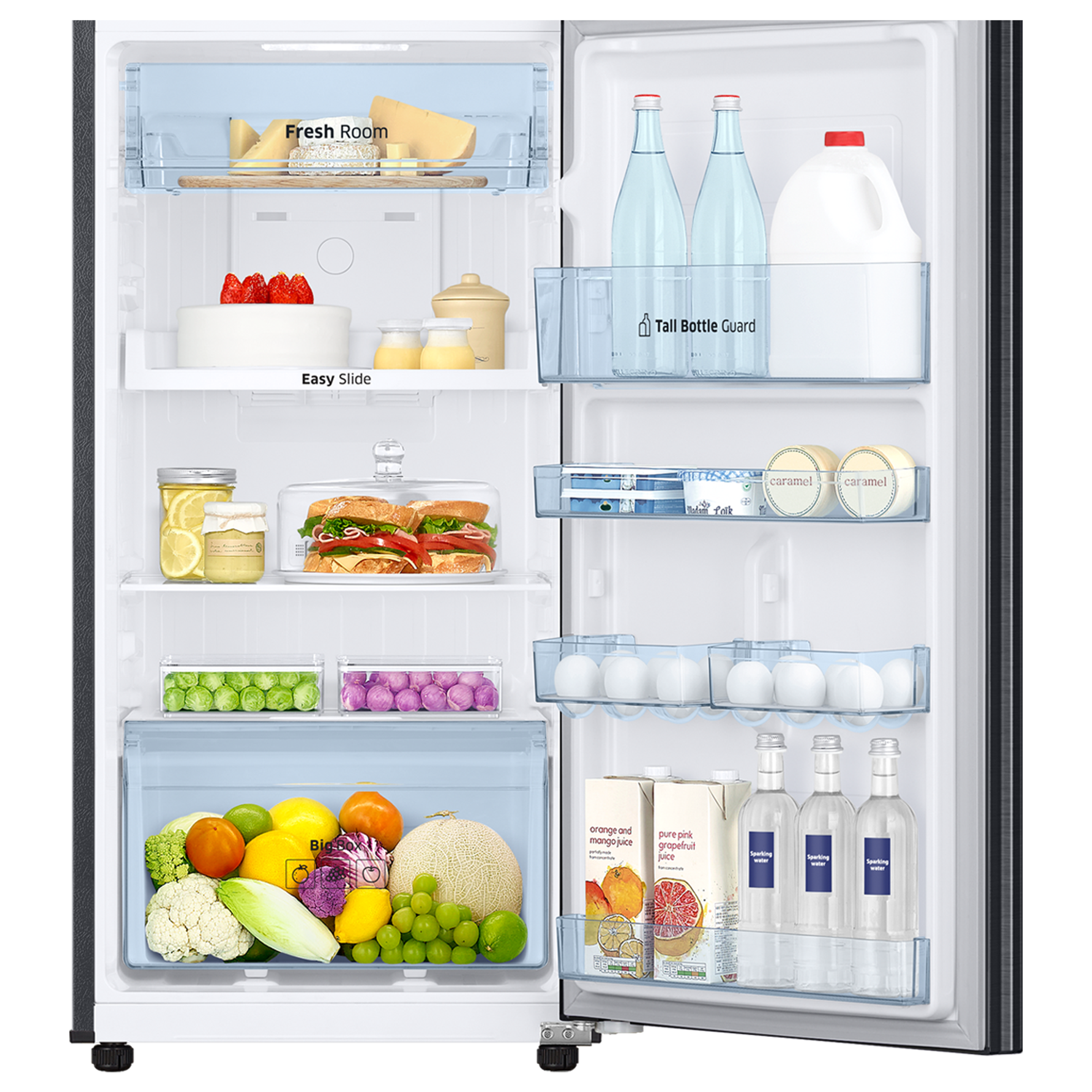 SAMSUNG 256 Litres 2 Star Frost Free Double Door Convertible Refrigerator with Smart Connect Inverter (RT30C3742BX/HL, Luxe Black)_8