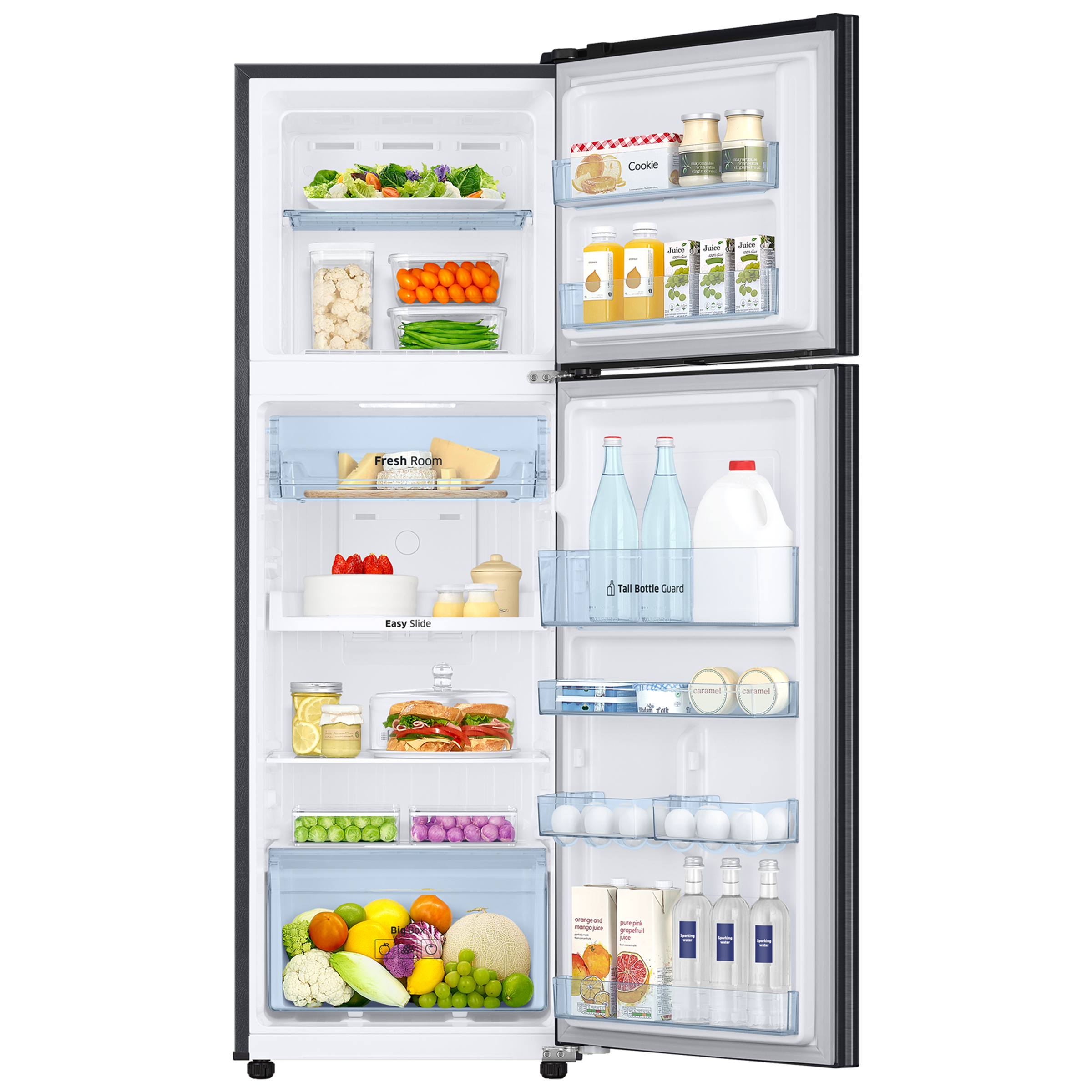SAMSUNG 256 Litres 2 Star Frost Free Double Door Convertible Refrigerator with Smart Connect Inverter (RT30C3742BX/HL, Luxe Black)_5