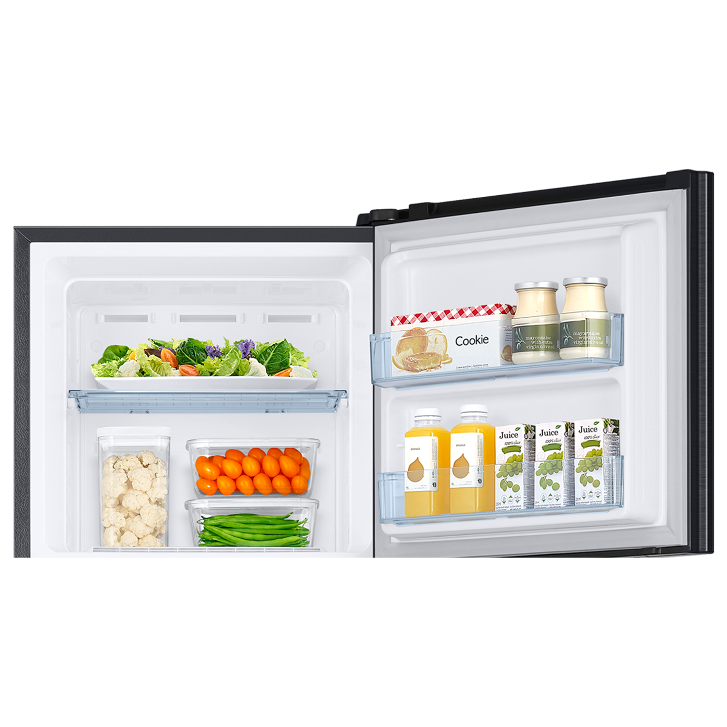 SAMSUNG 256 Litres 2 Star Frost Free Double Door Convertible Refrigerator with Smart Connect Inverter (RT30C3742BX/HL, Luxe Black)_6