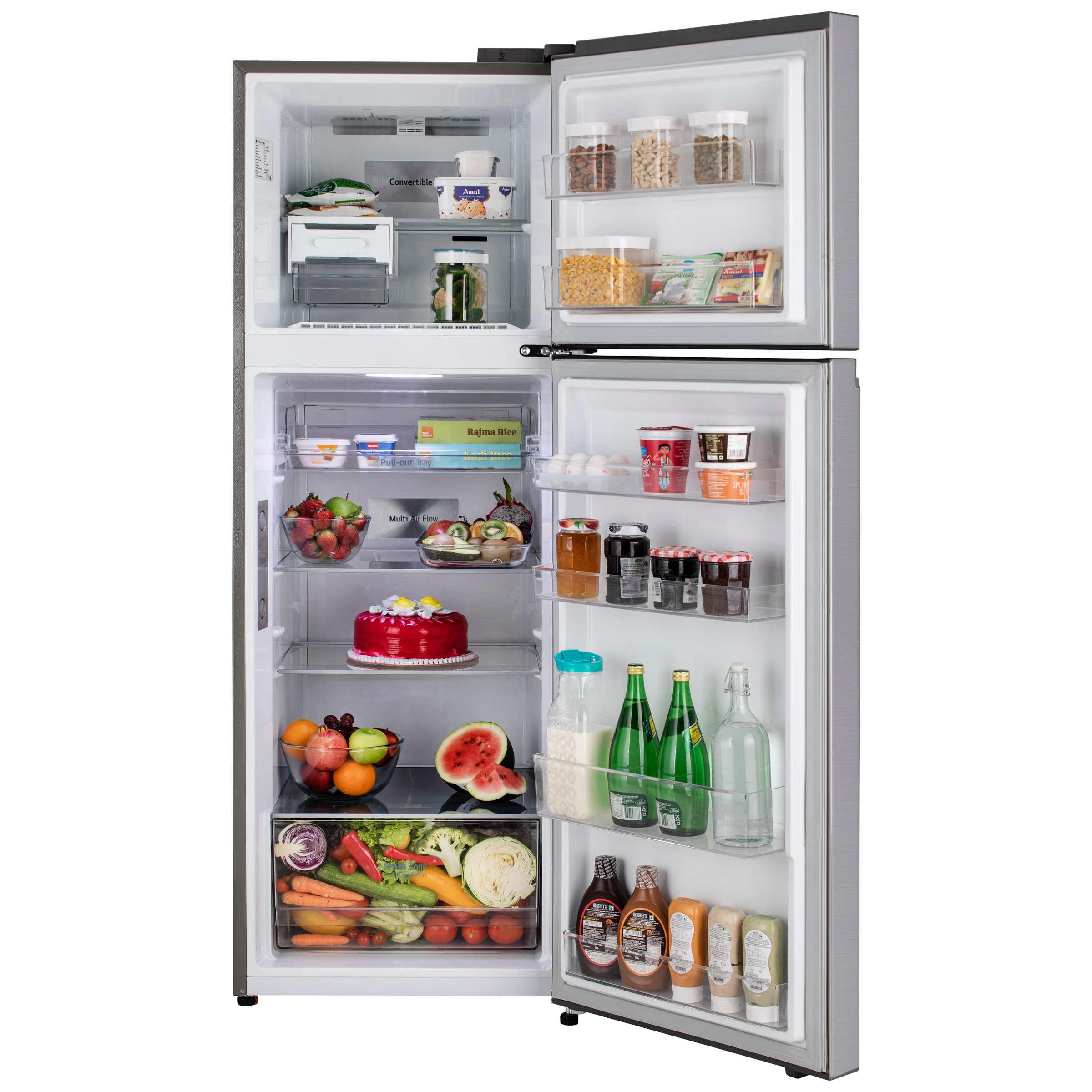 LG 343 Litres 3 Star Frost Free Double Door Convertible Refrigerator with Stabilizer Free Operation (GL-T382TPZX, Shiny Steel) LG 343 Litres 3 Star Frost Free Double Door Convertible Refrigerator with Stabilizer Free Operation (GL-T382TPZX, Shiny Steel)_5