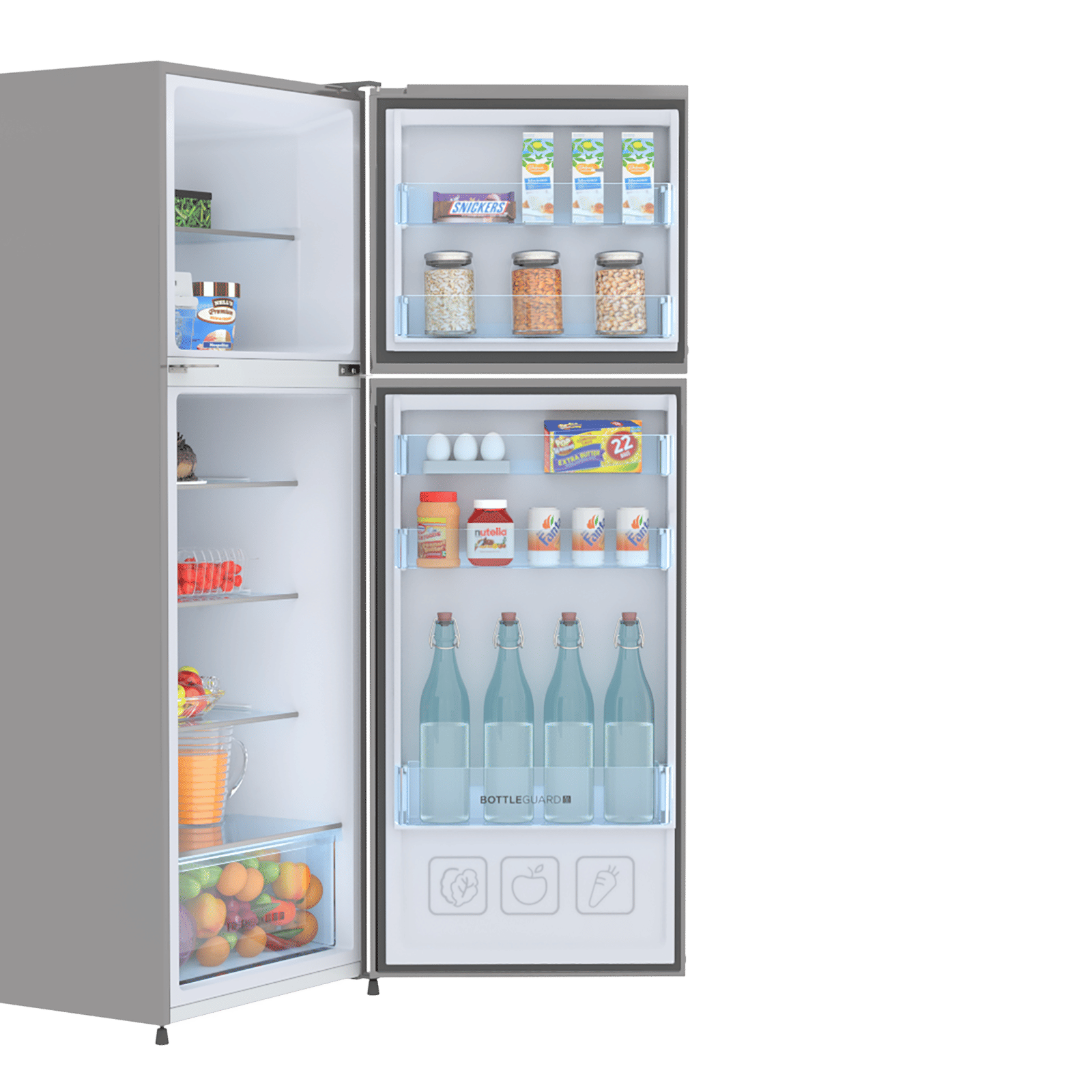 Haier 268 Litres 2 Star Frost Free Double Door Convertible Refrigerator with Turbo Icing (HRF-3182BIS-P, Inox Steel) Haier 268 Litres 2 Star Frost Free Double Door Convertible Refrigerator with Turbo Icing (HRF-3182BIS-P, Inox Steel)_10