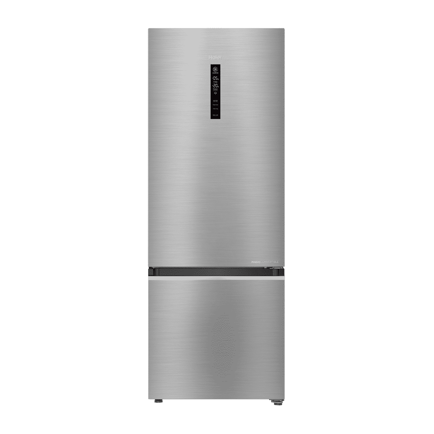 Haier 325 Litres 3 Star Frost Free Double Door Bottom Mount Convertible Refrigerator with Triple Inverter Technology (HRB-3753BBS-P, Brushline Silver)_1