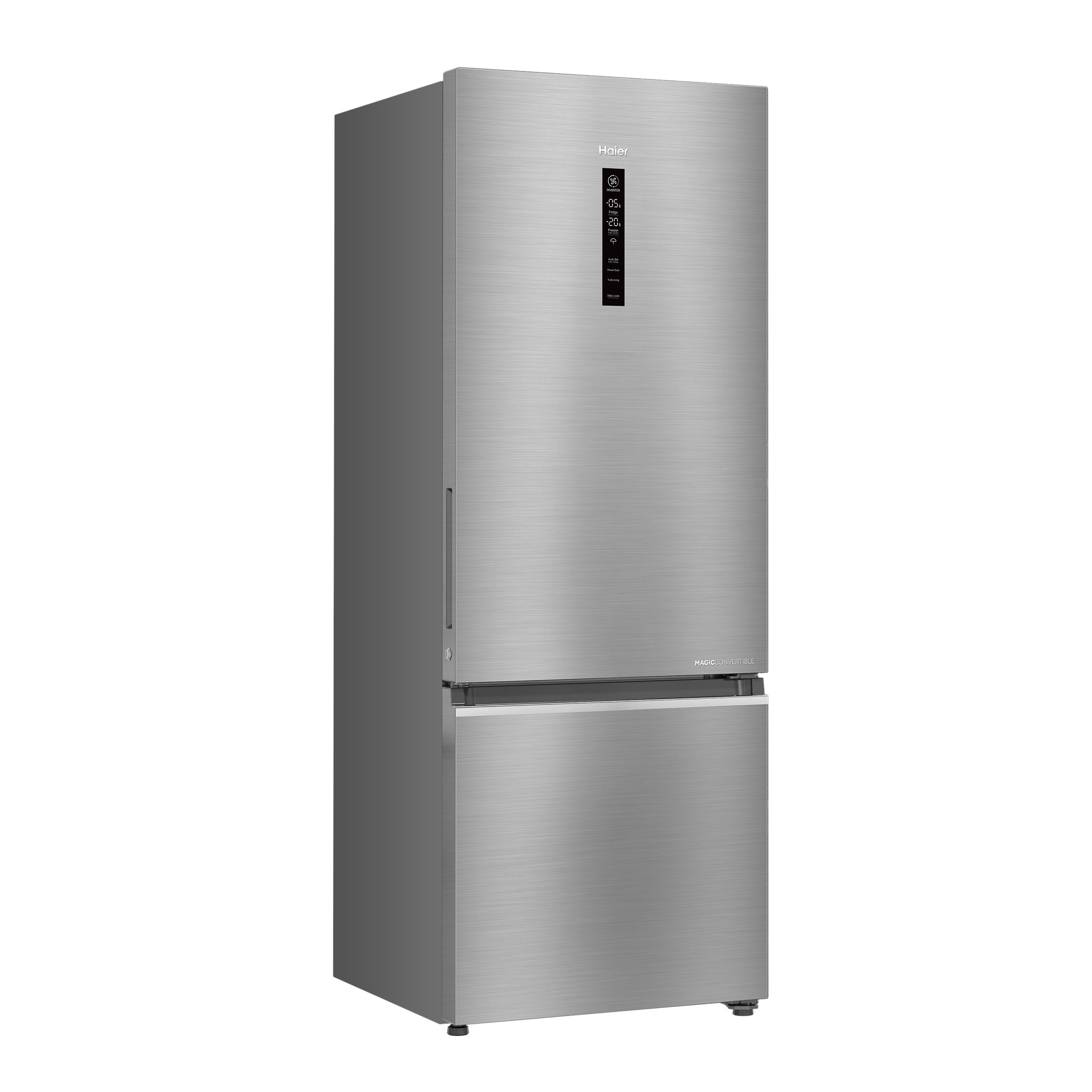 Haier 325 Litres 3 Star Frost Free Double Door Bottom Mount Convertible Refrigerator with Triple Inverter Technology (HRB-3753BBS-P, Brushline Silver)_12